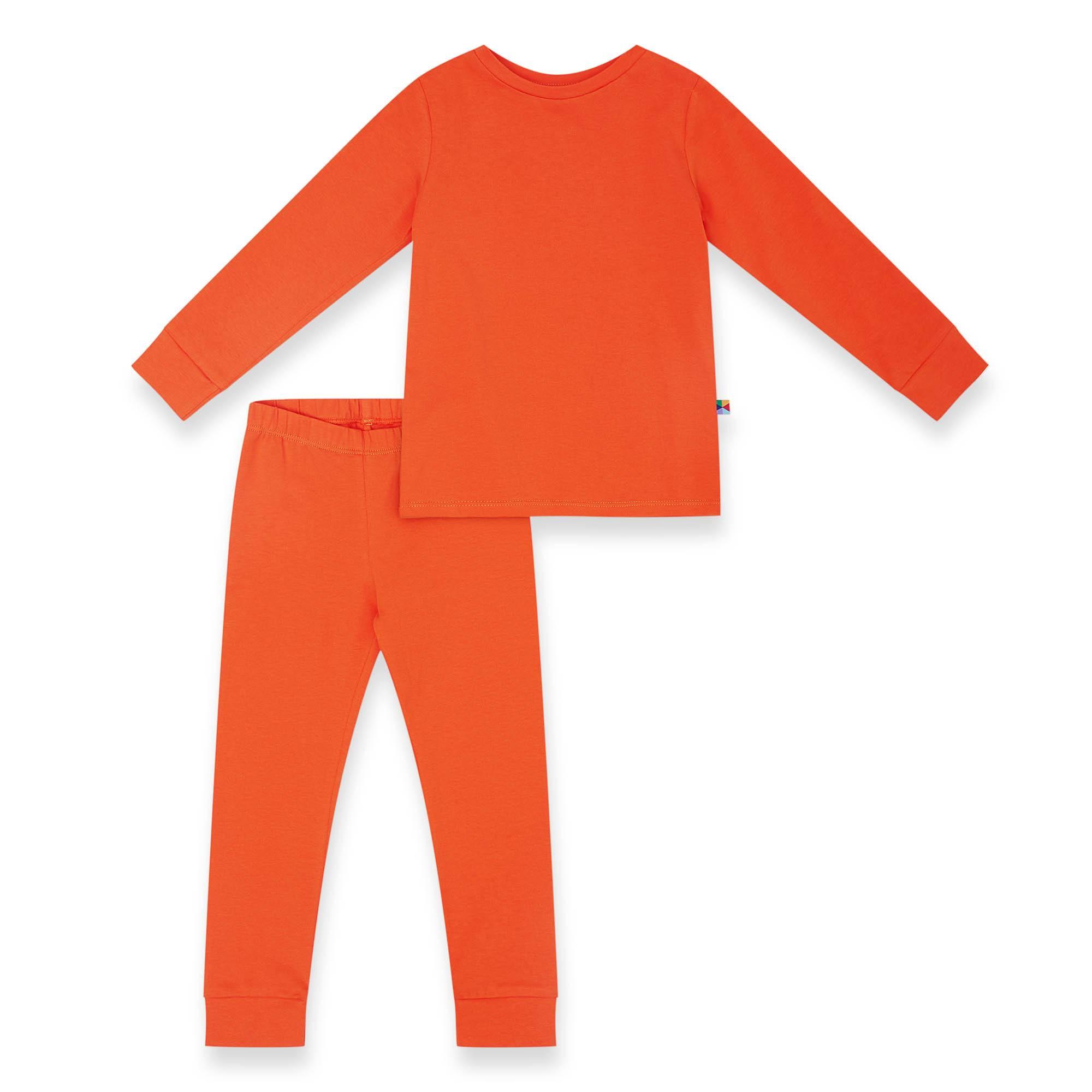 Orange two-piece pajama set