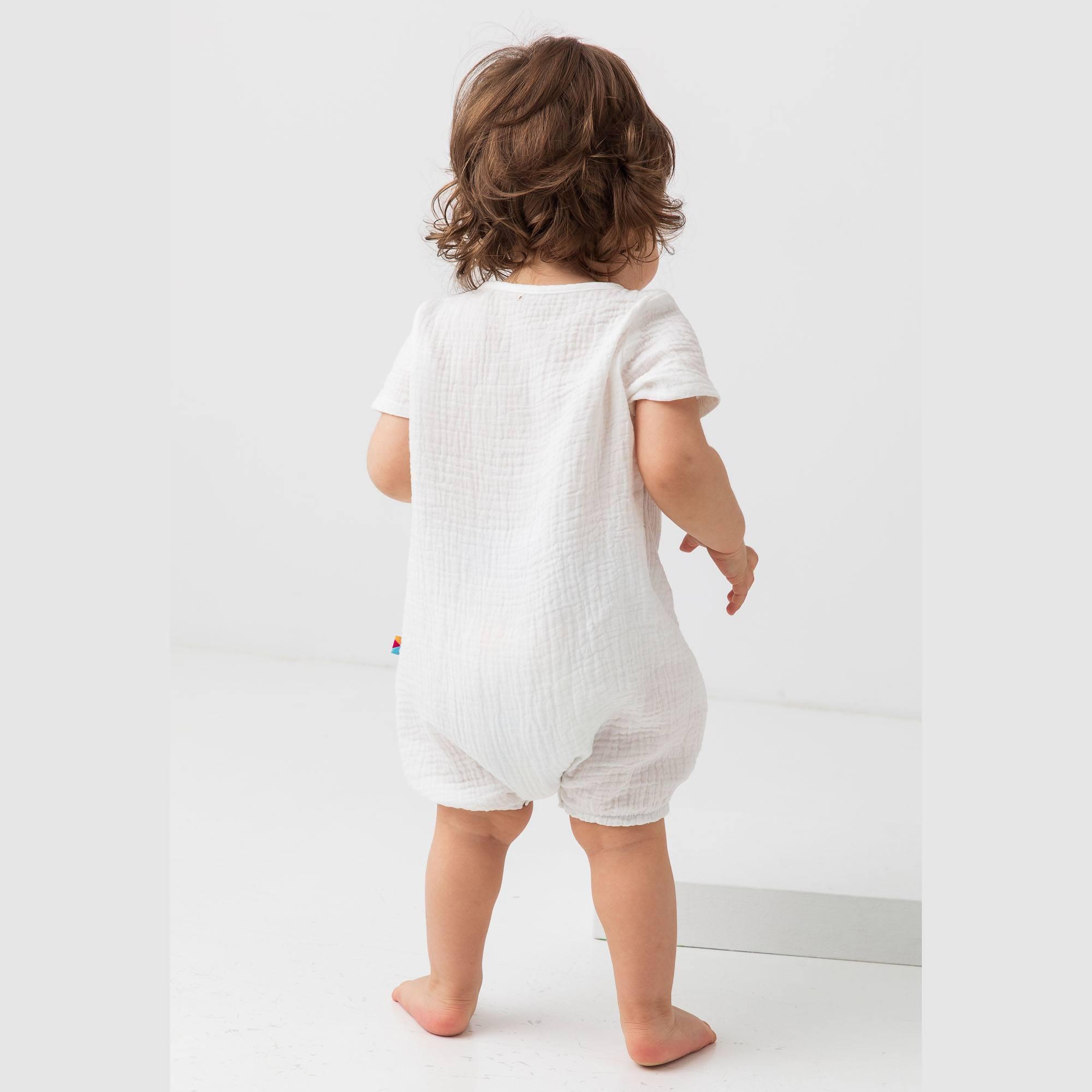 White muslin romper Baby