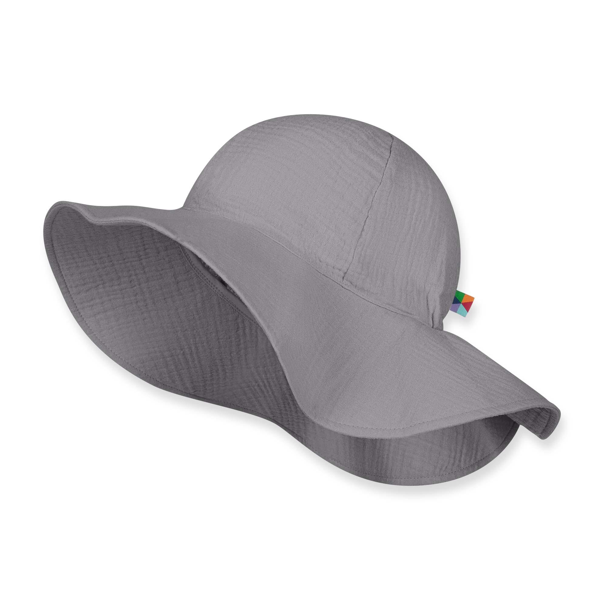 Grey muslin brimmed hat Women