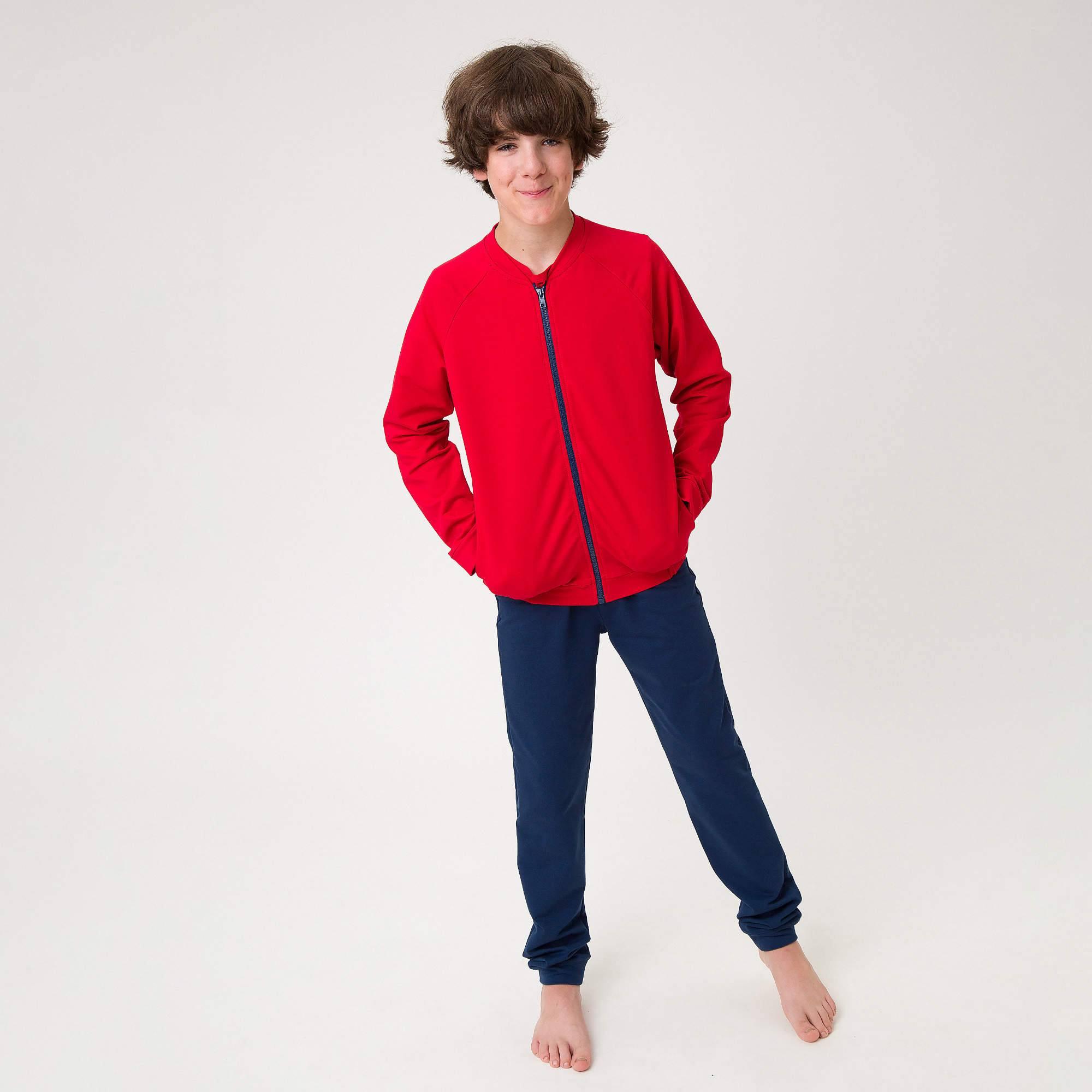 Red zip-up sweatshirt Junior