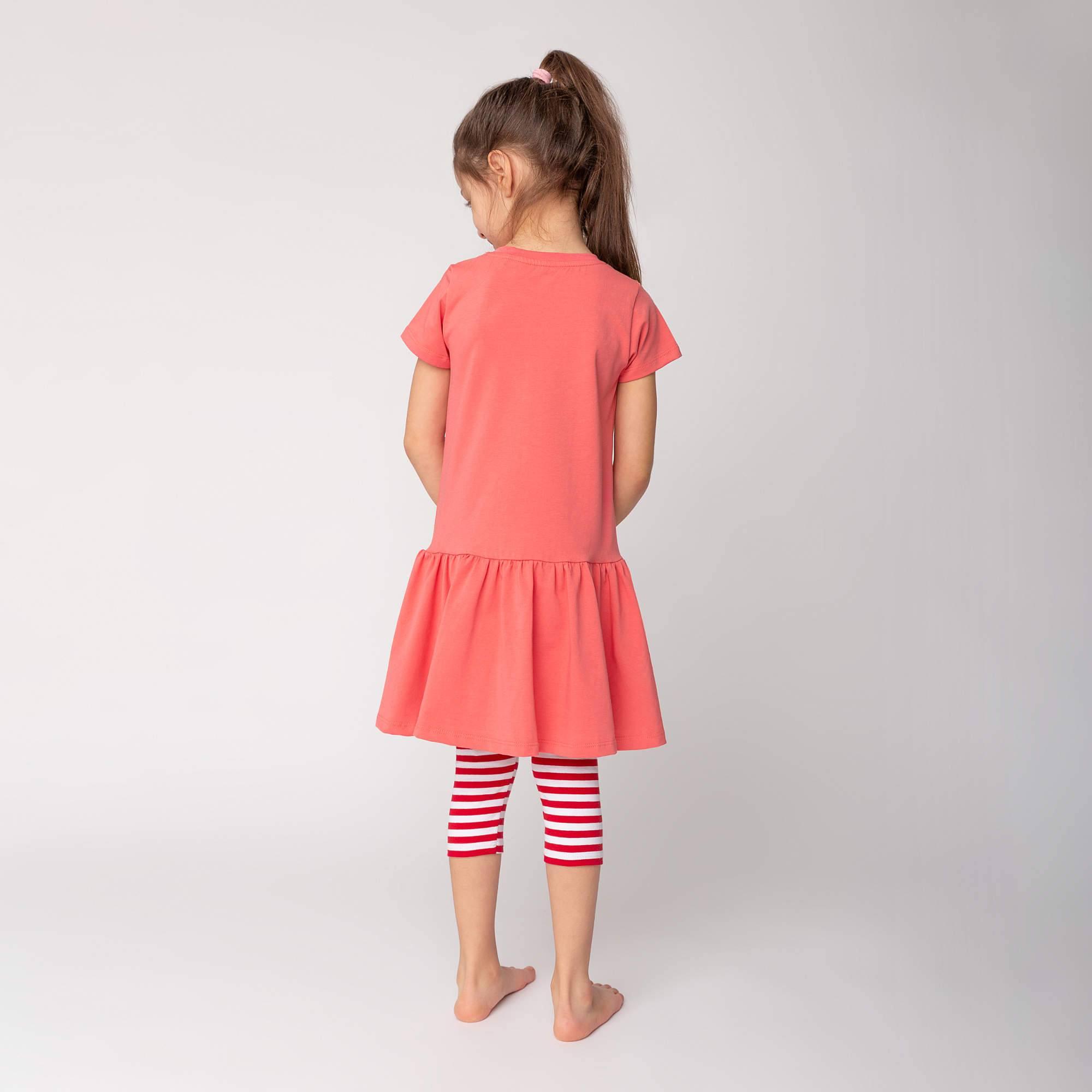 Coral frill dress