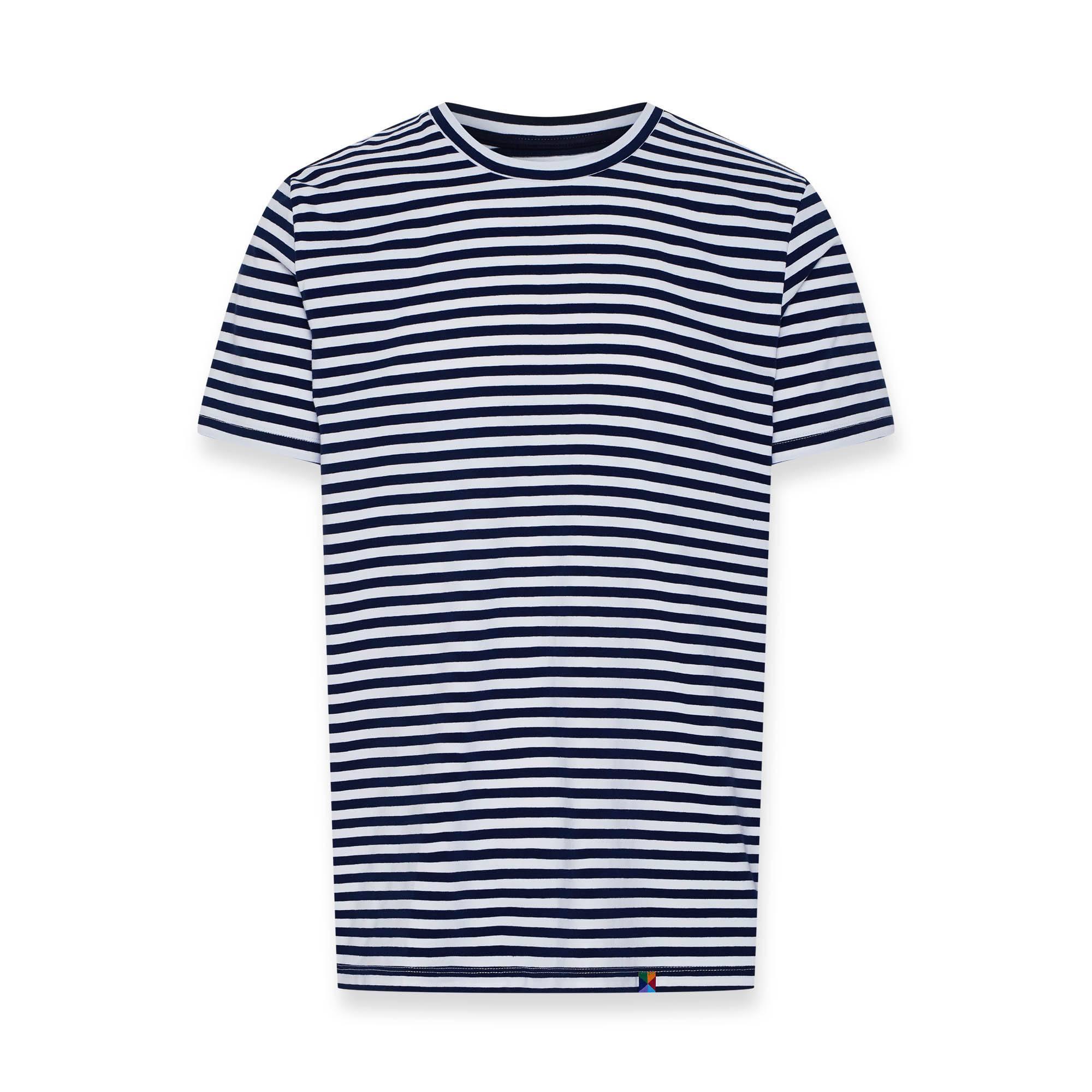 Navy blue stripes T-shirt Men