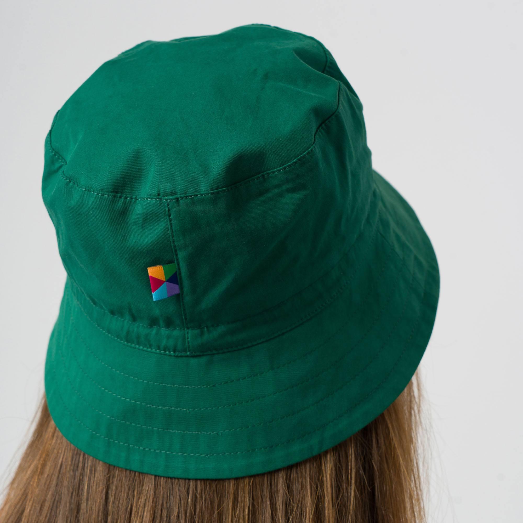 Bottle-green bucket hat