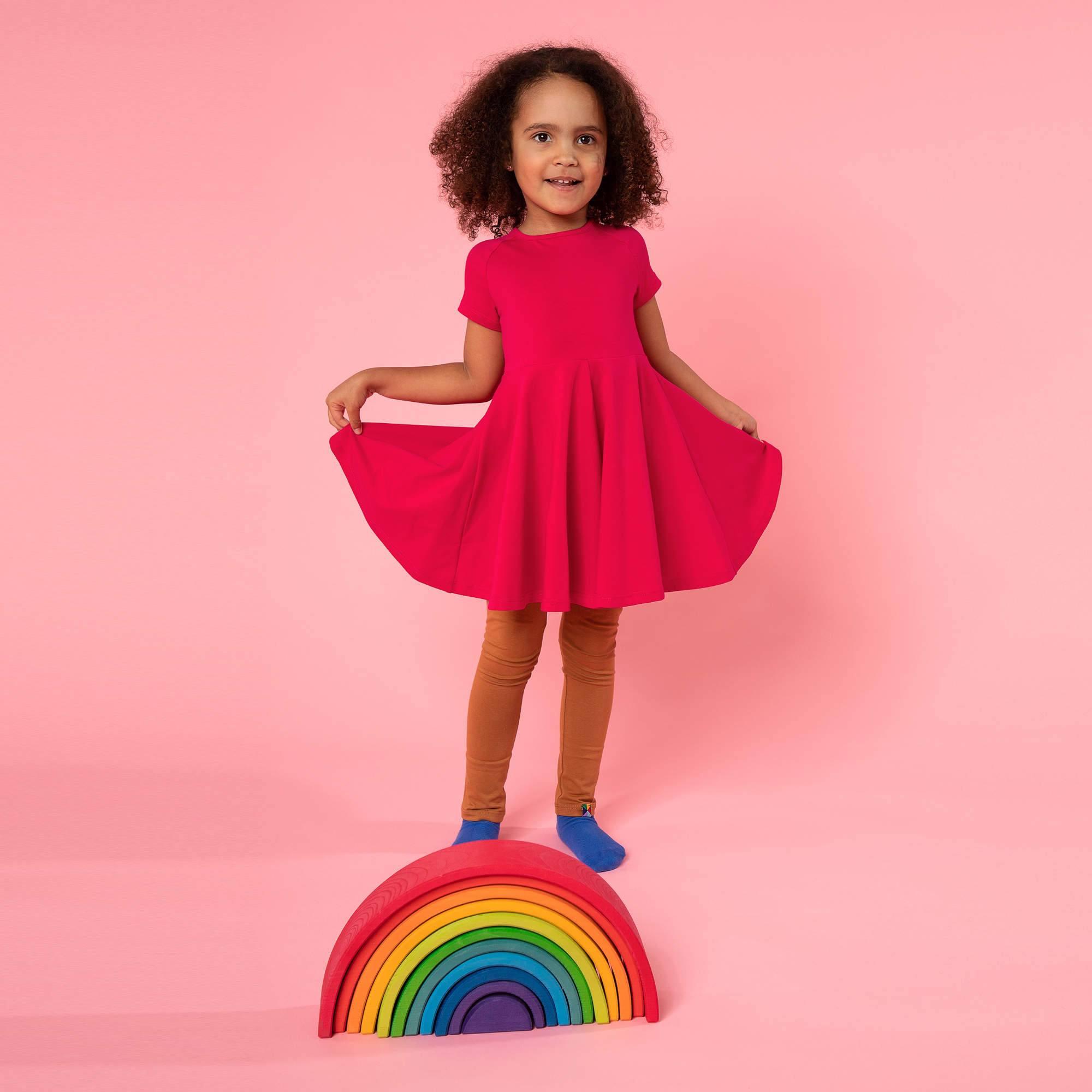 Pink short sleeve dress