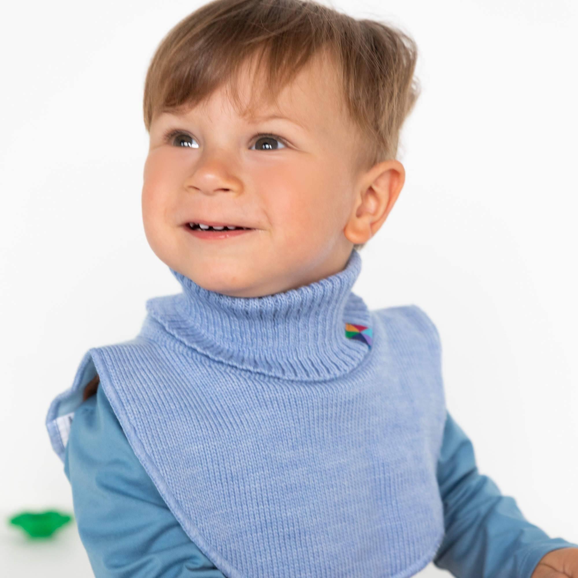 Sky blue merino wool neck warmer Baby