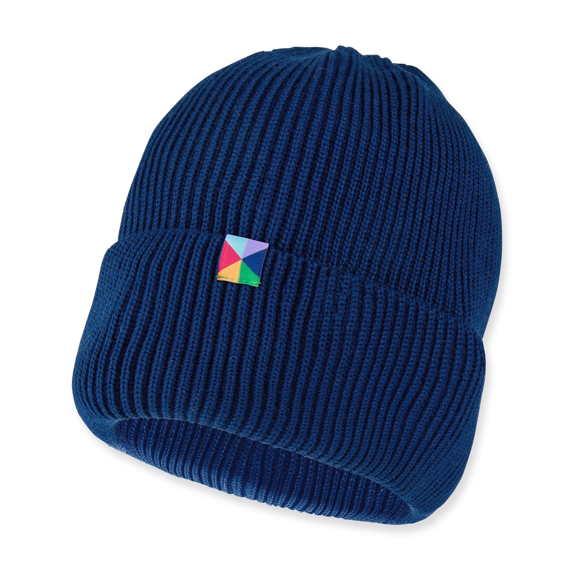 Navy blue merino wool hat kids