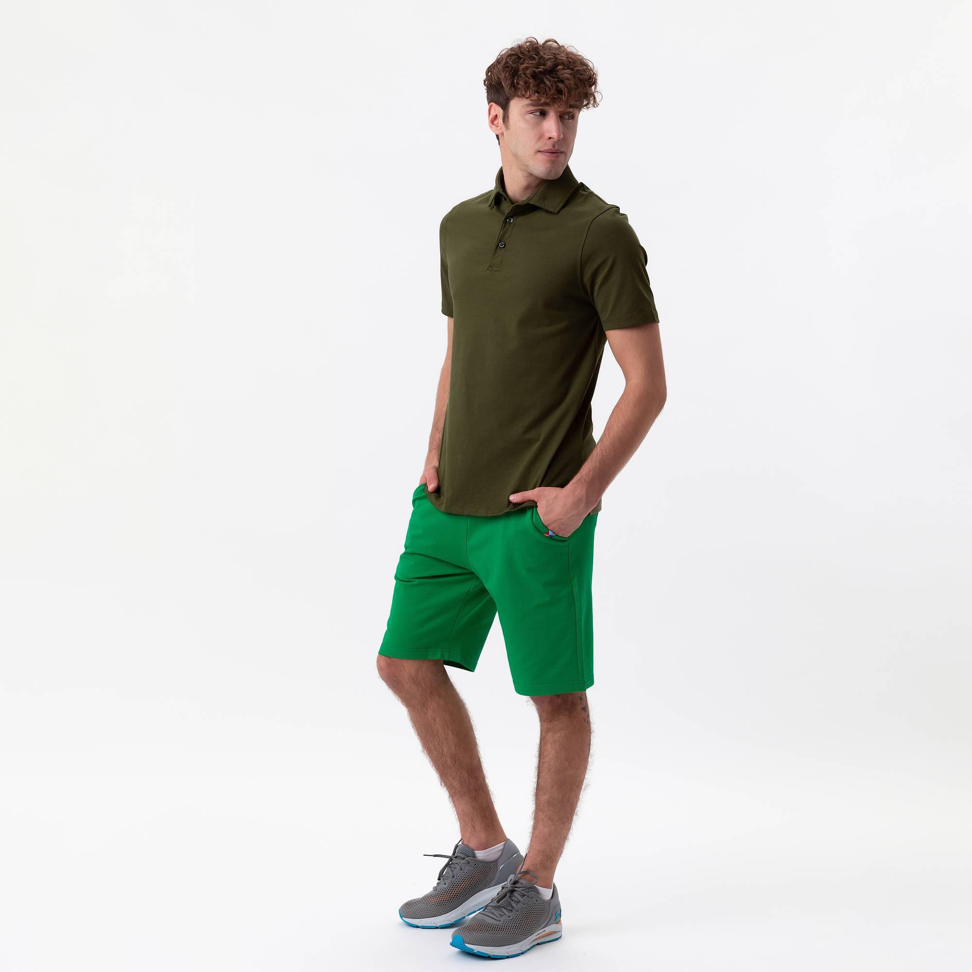 Green shorts Men