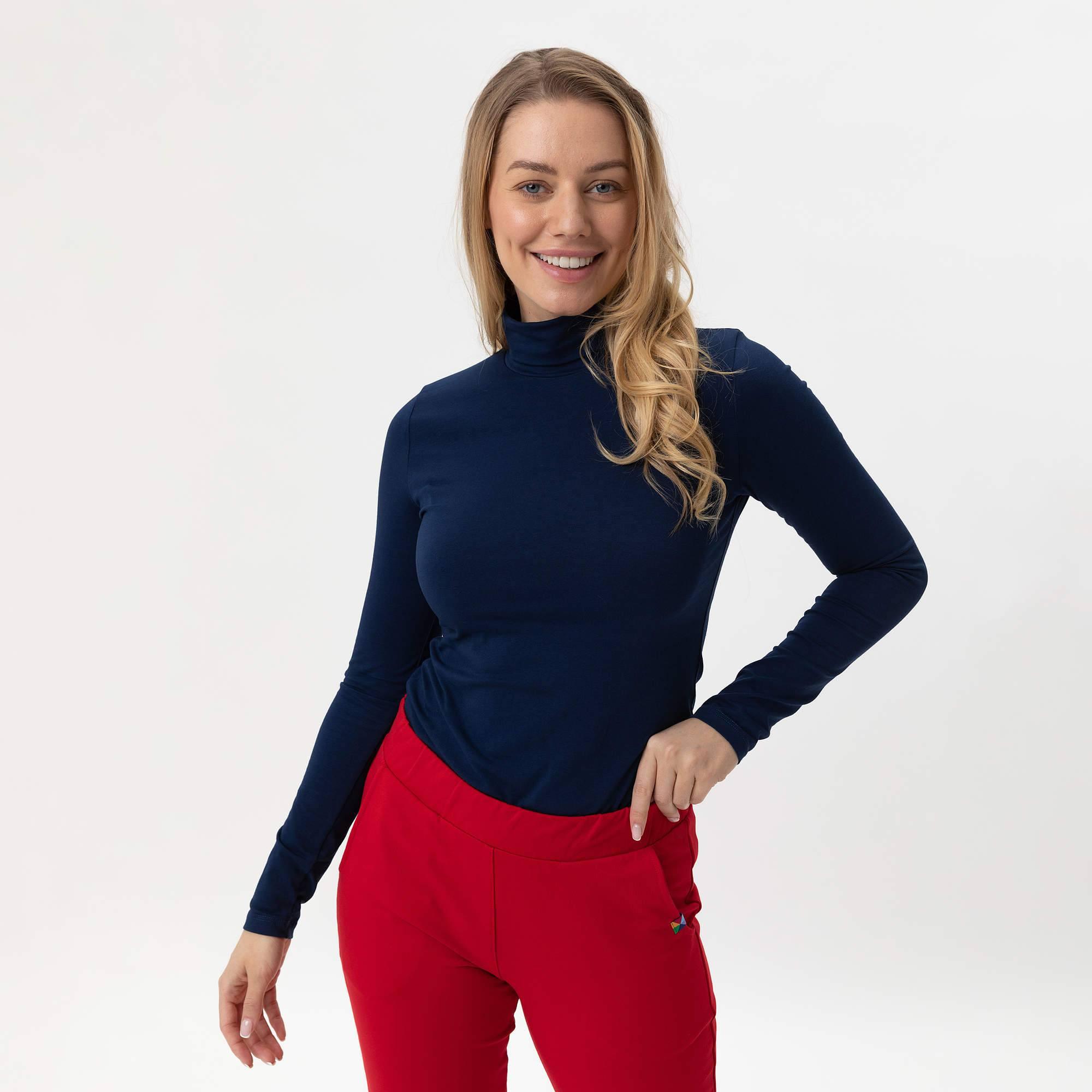 Navy blue turtleneck Women