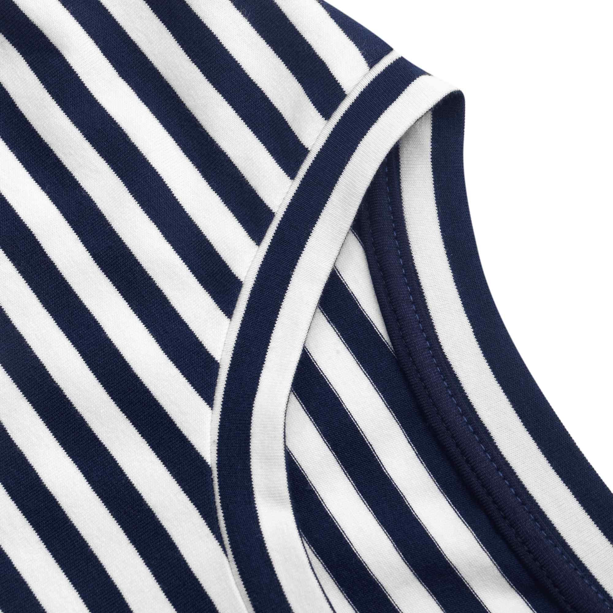 Navy blue stripes T-shirt Men