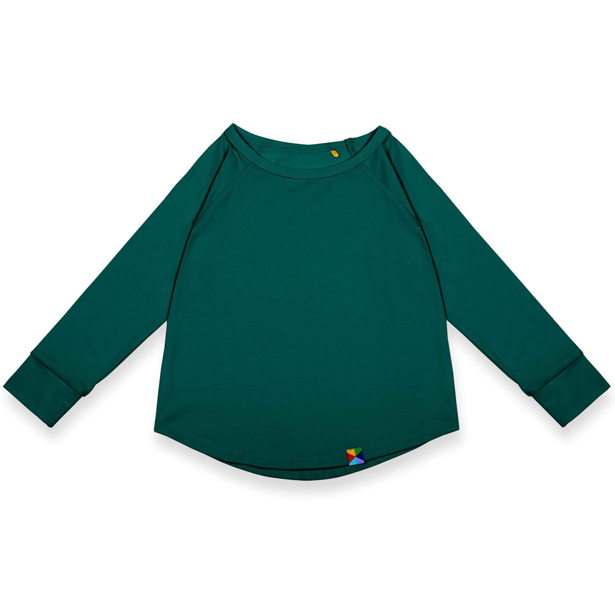 Bottle-green long sleeve shirt