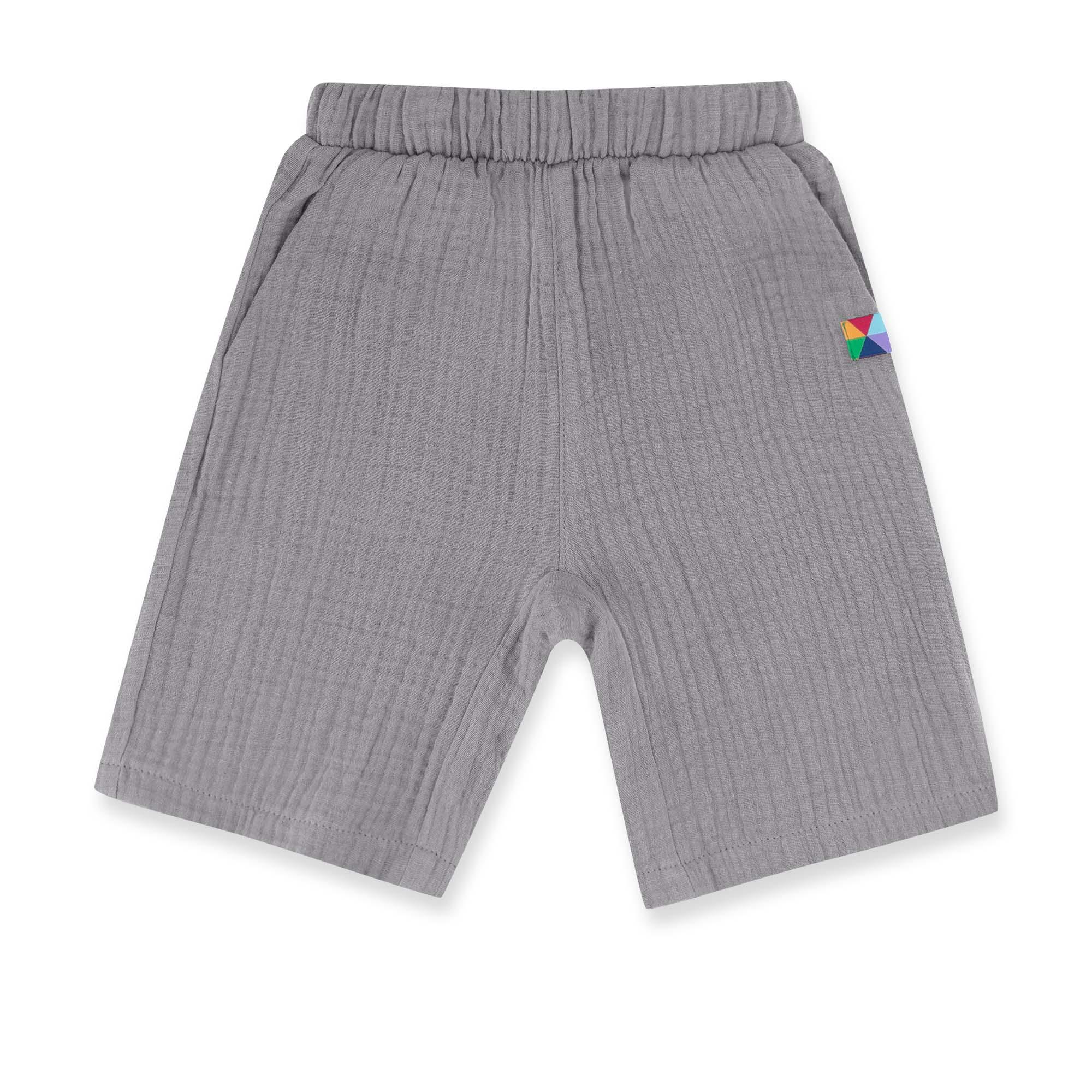 Grey muslin shorts