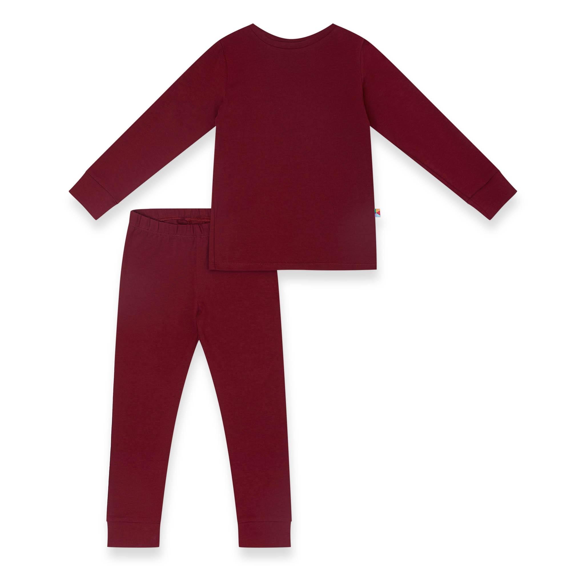 Burgundy two-piece pajama set