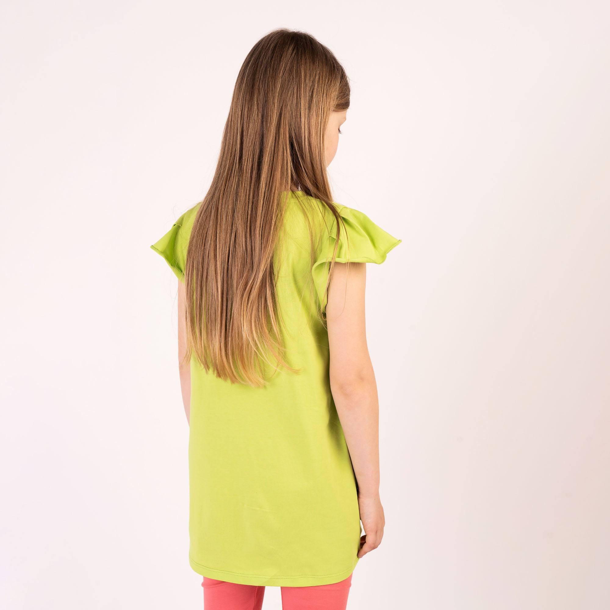 Lime green short butterfly sleeve tunic