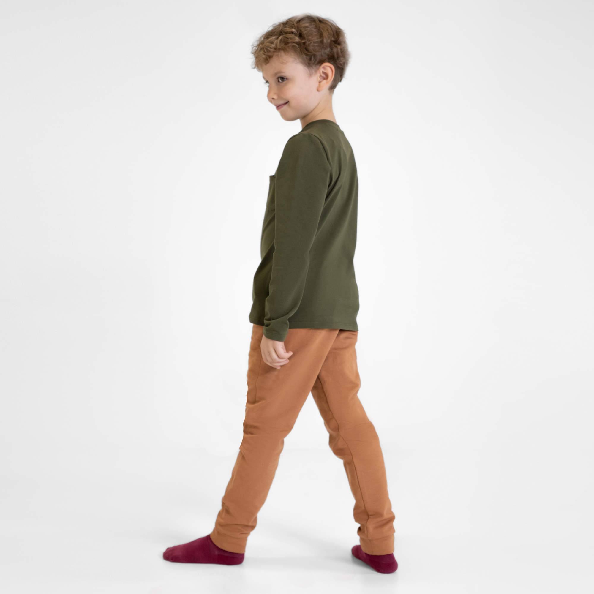 Khaki henley longsleeve shirt