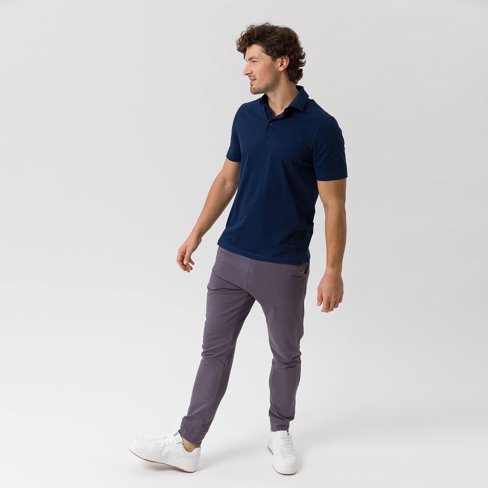 Navy blue polo shirt Men