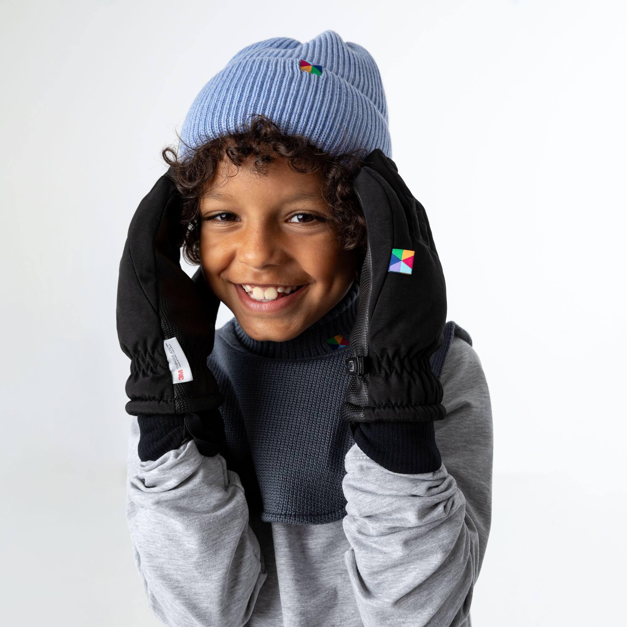 Sky blue merino wool hat kids