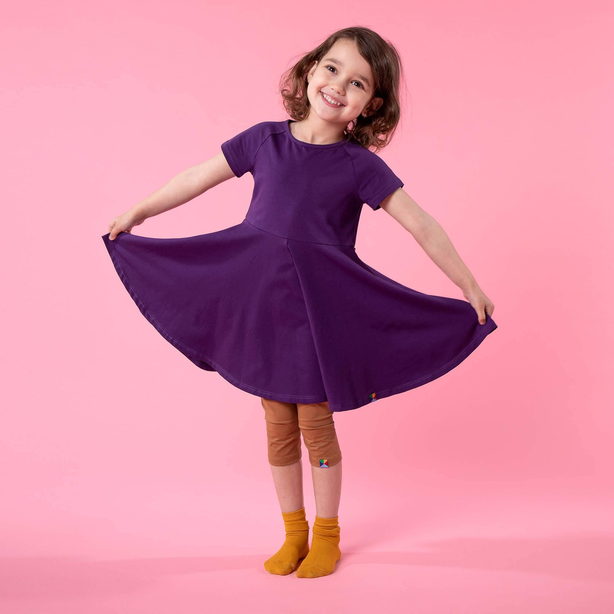 Violet short sleeve dress