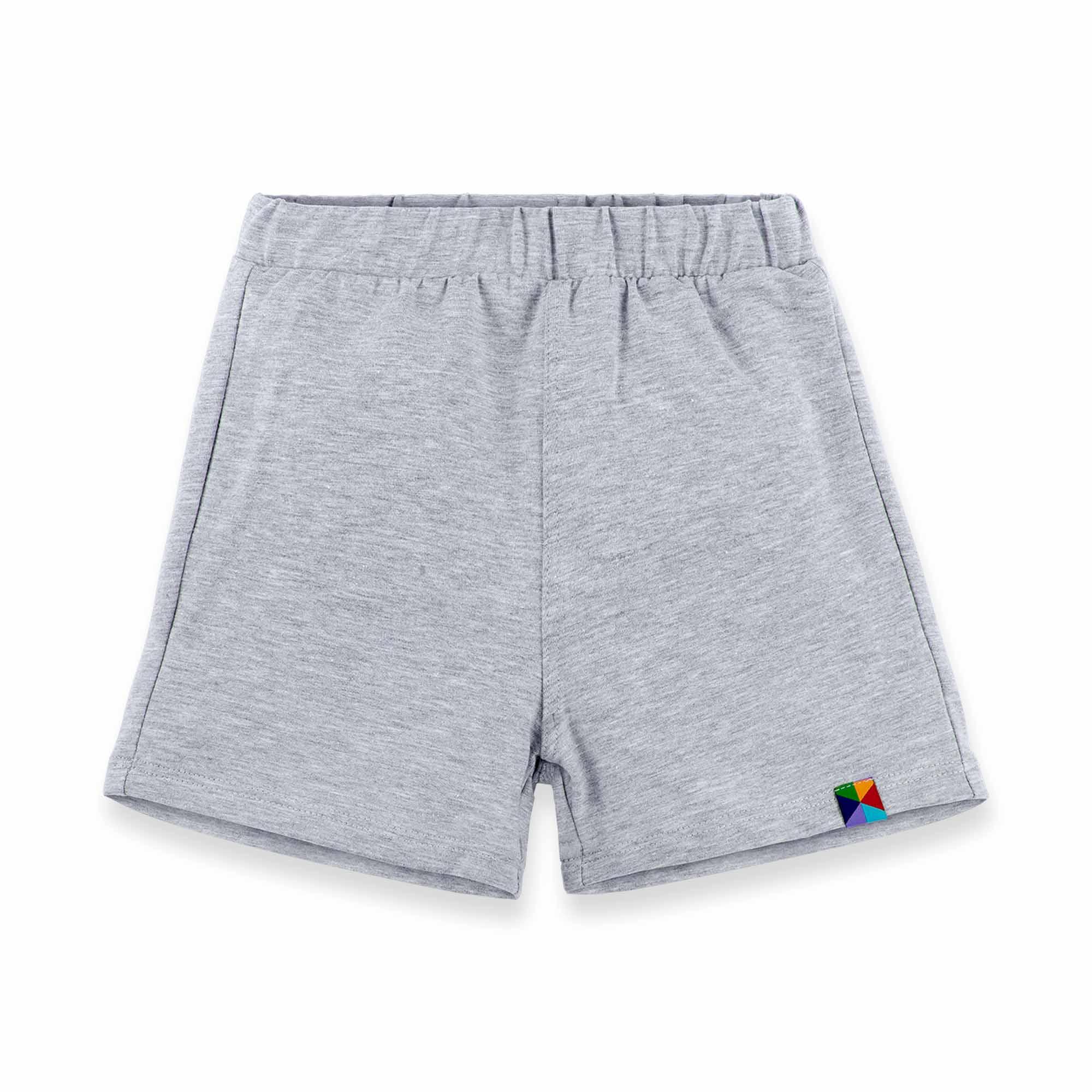 Grey melange sweat shorts Junior