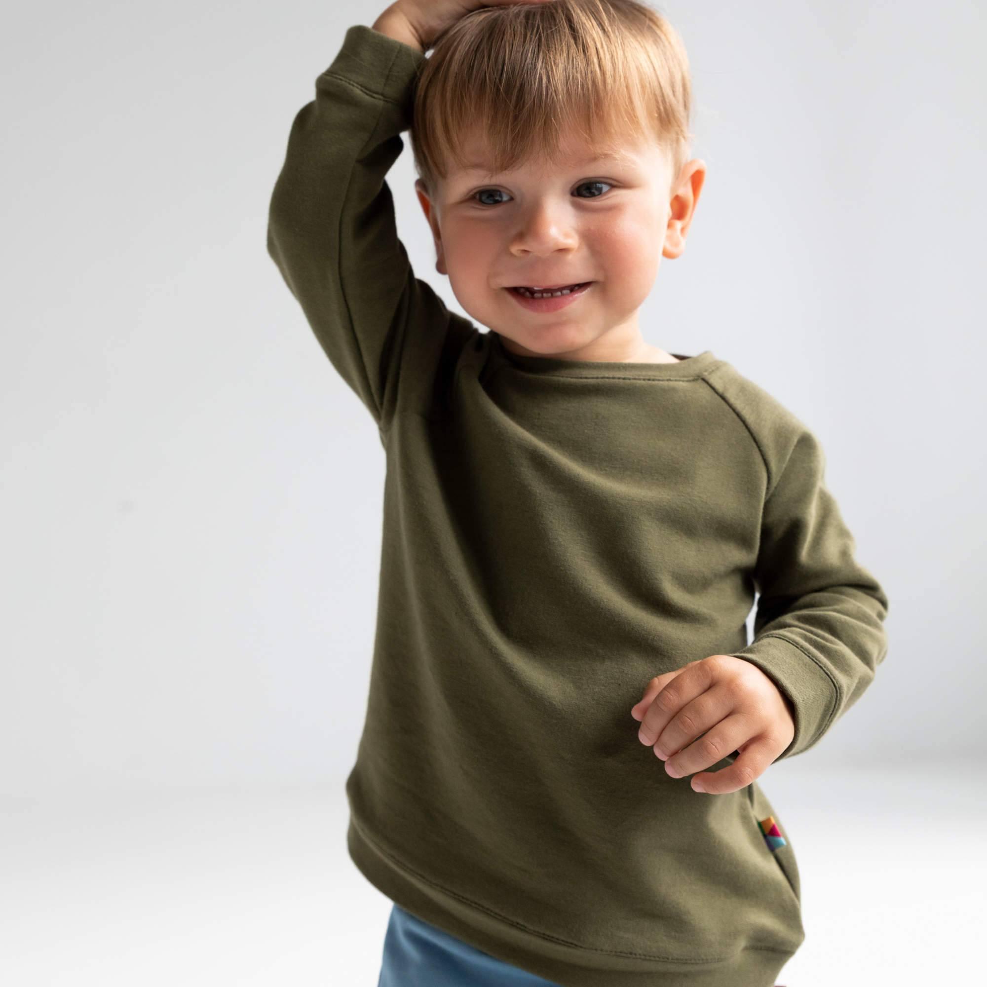 Khaki pullover sweatshirt Baby