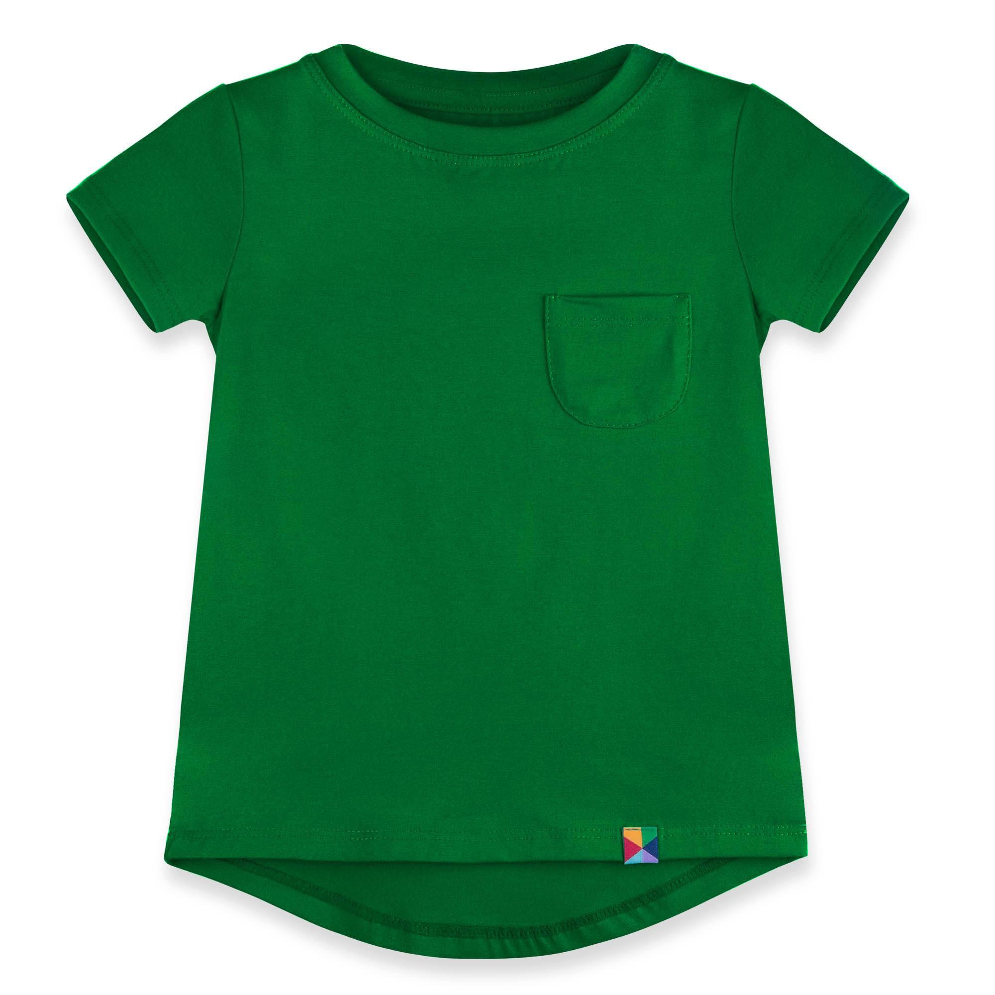 Green T-shirt with a pocket Junior