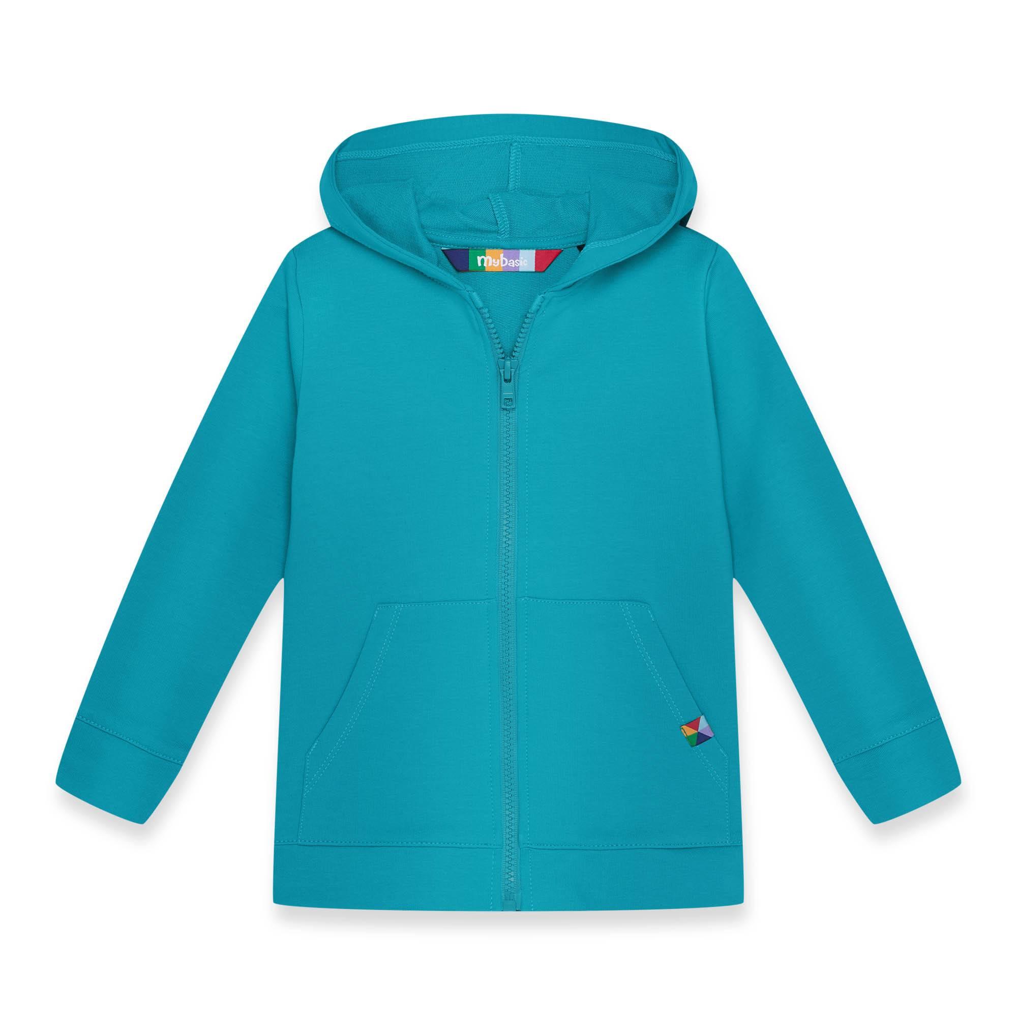 Turquoise zip-up hoodie