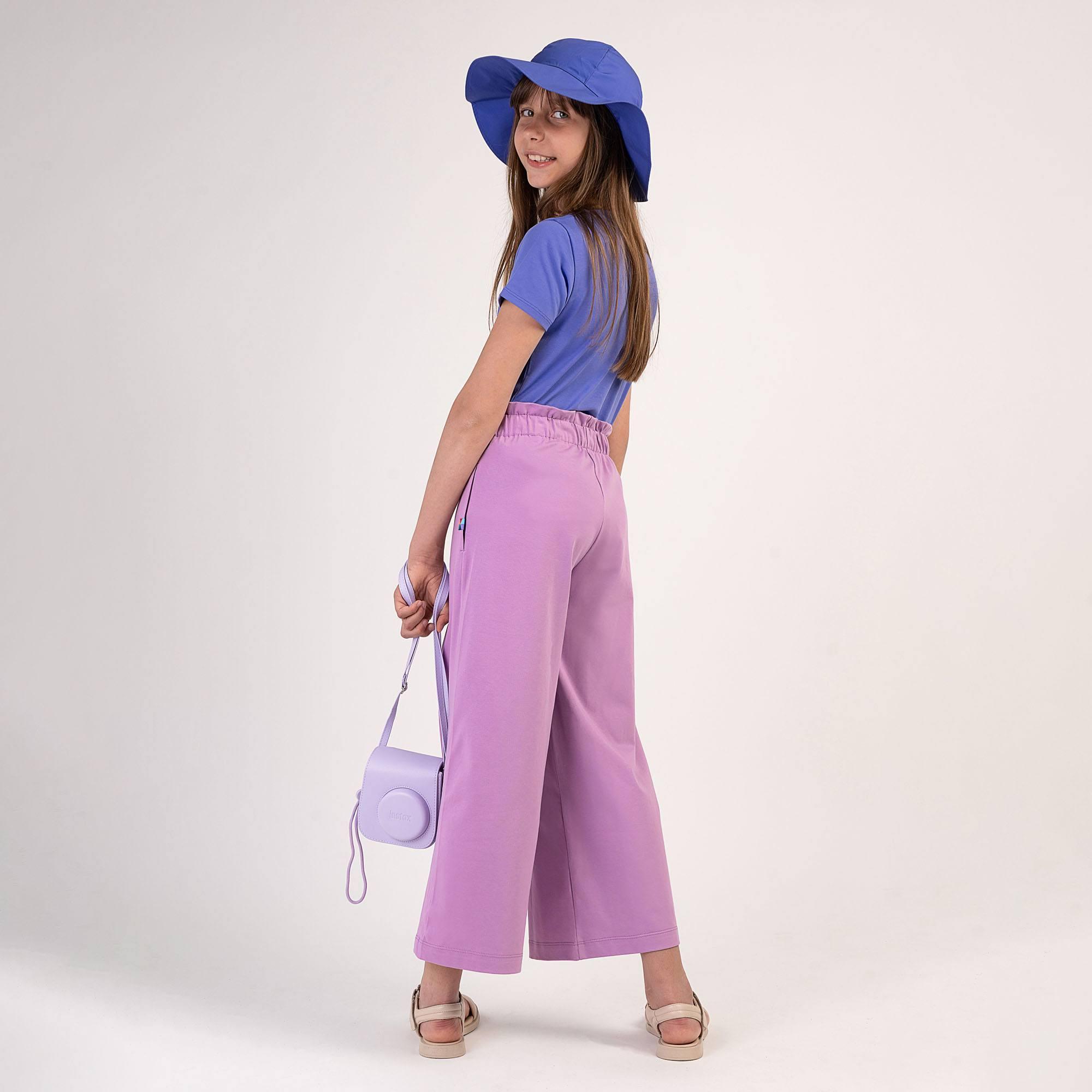 Light purple culotte trousers Junior