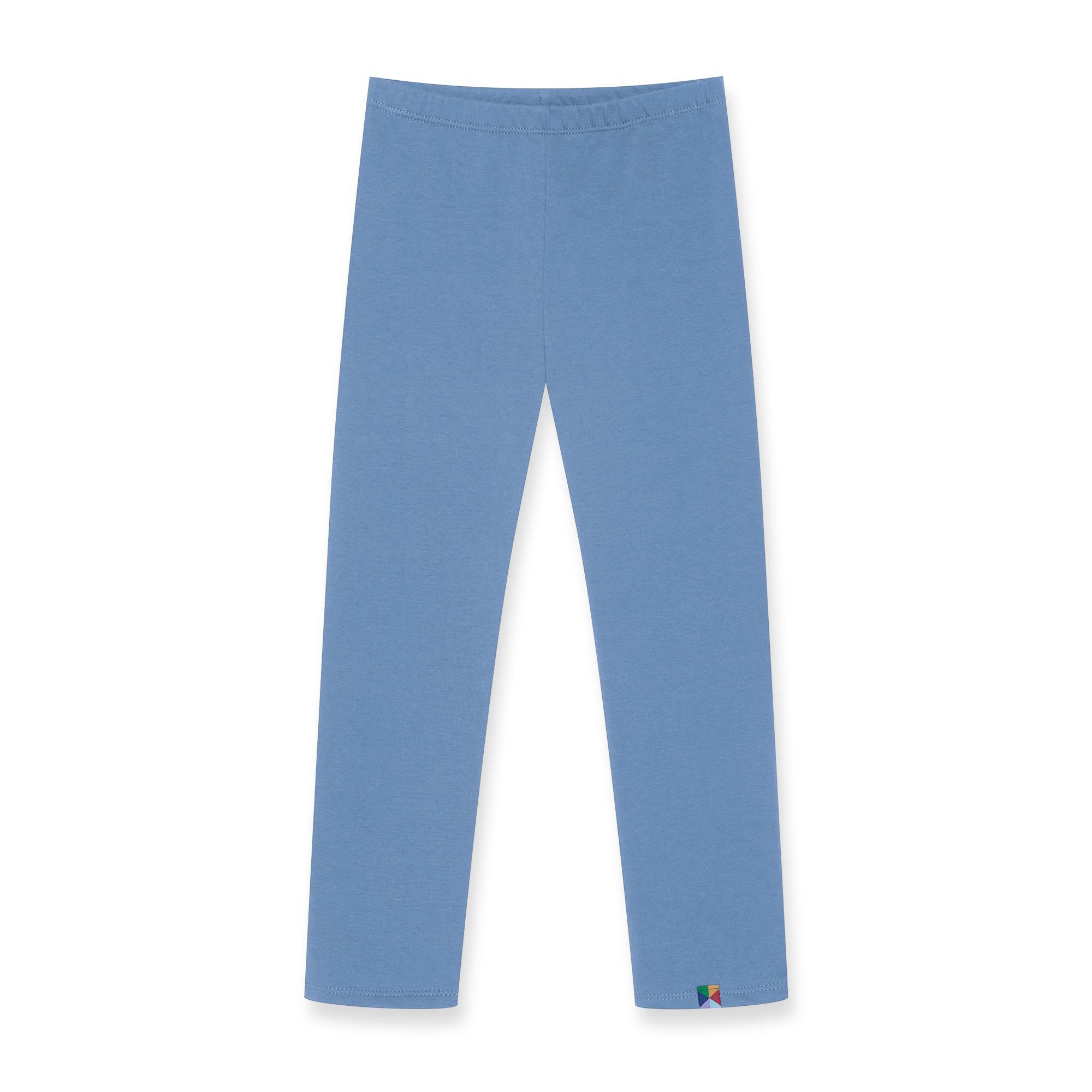 Sky blue fleece-lined leggings