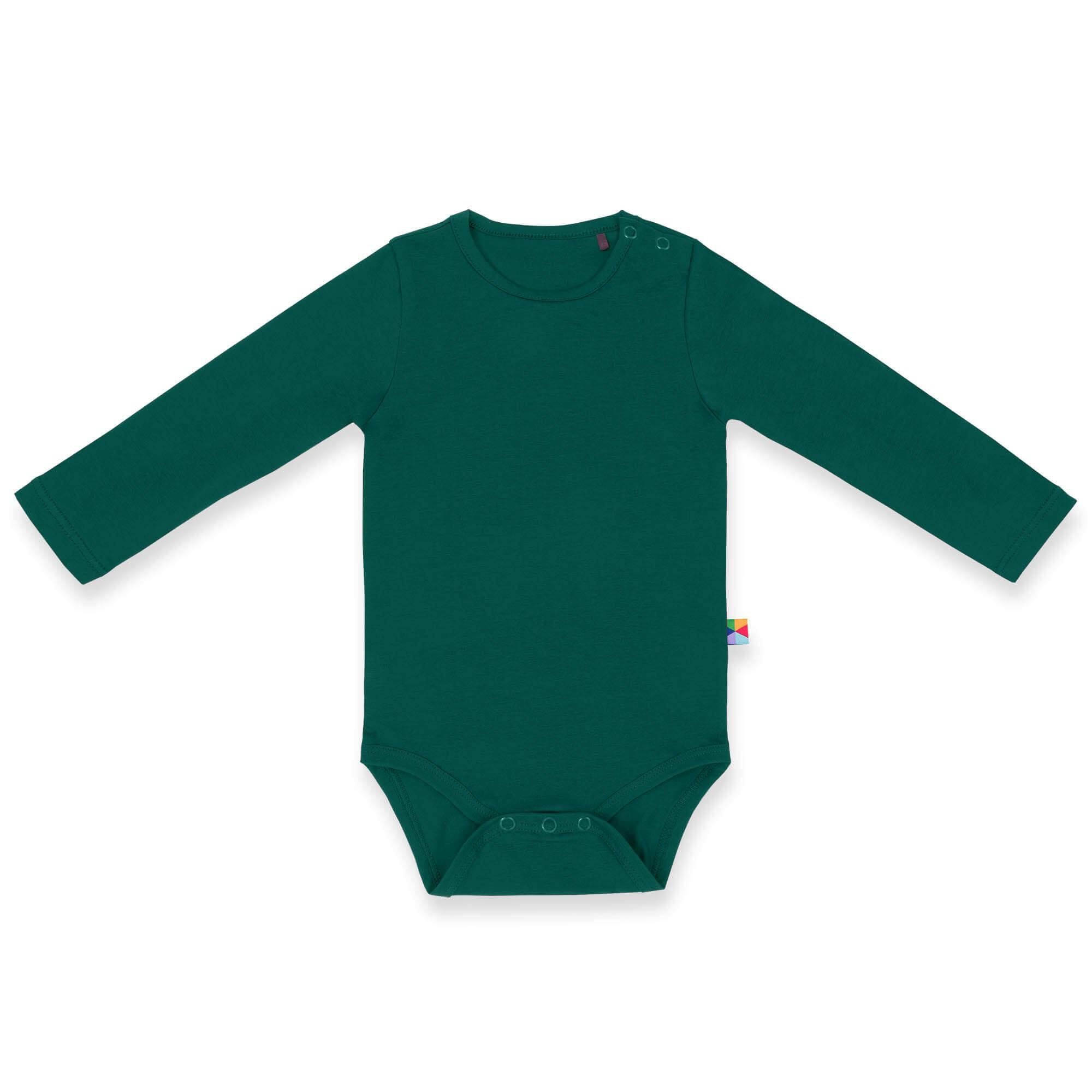 Bottle-green long sleeve bodysuit