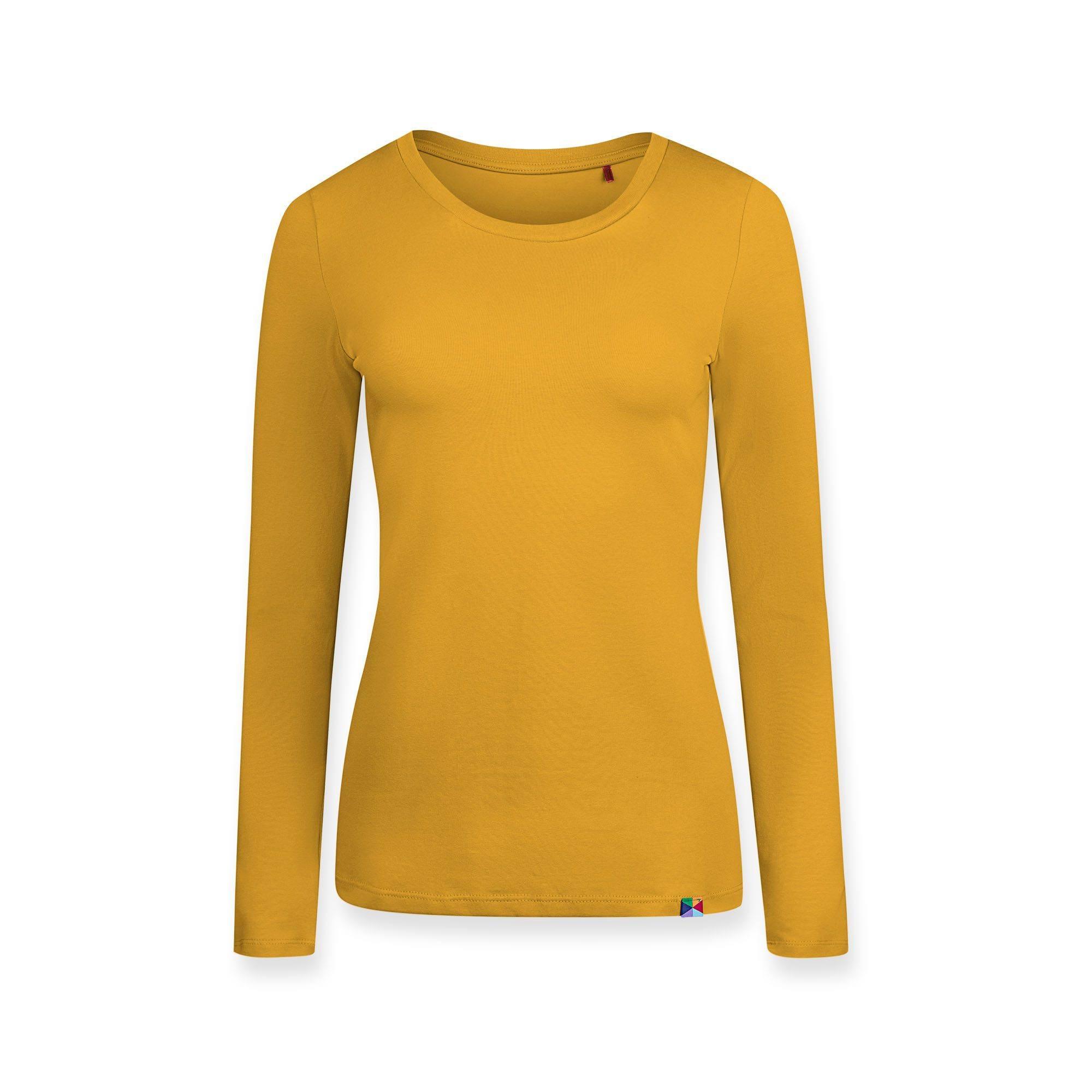 Mustard round neck T-shirt Women