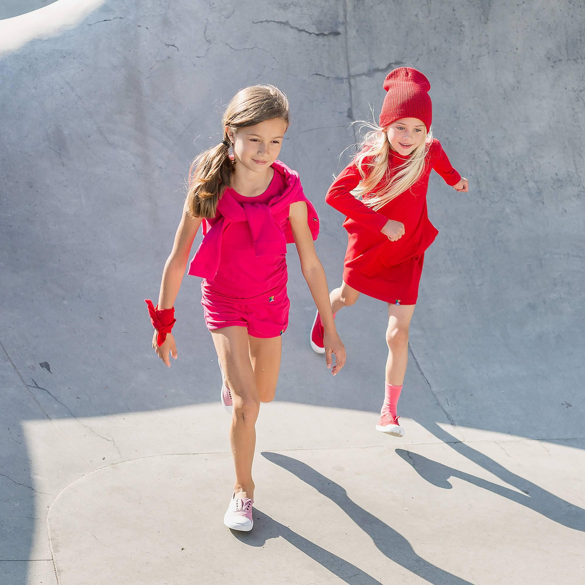 Red dress with pockets