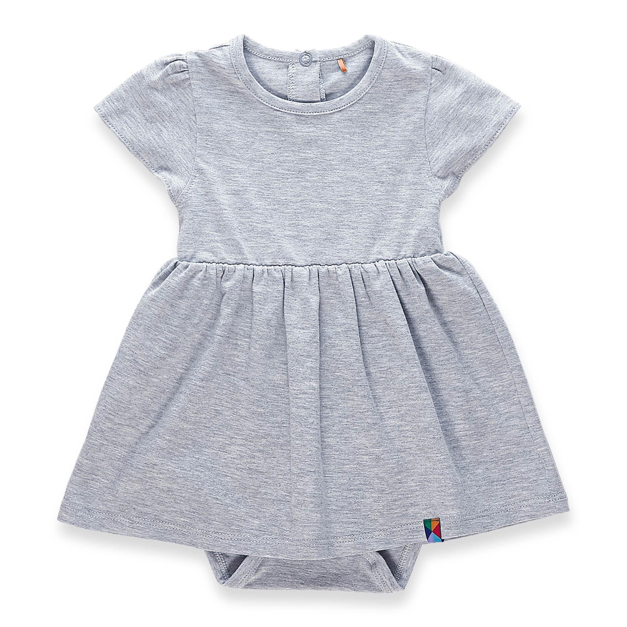 Grey melange bodysuit dress