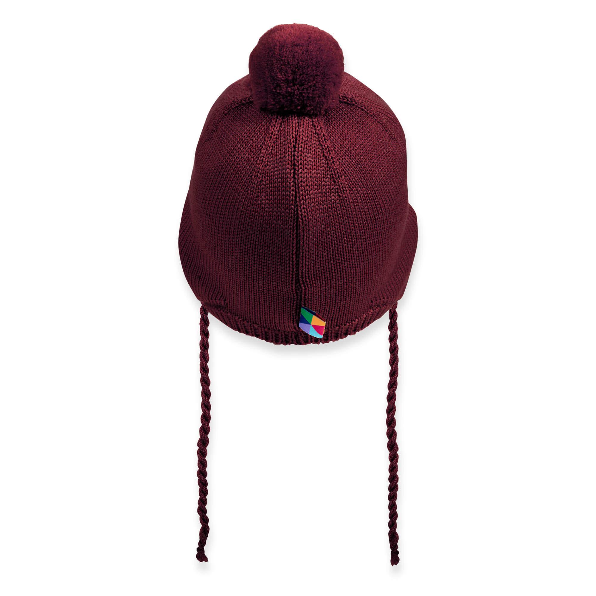 Burgundy merino wool hat Baby