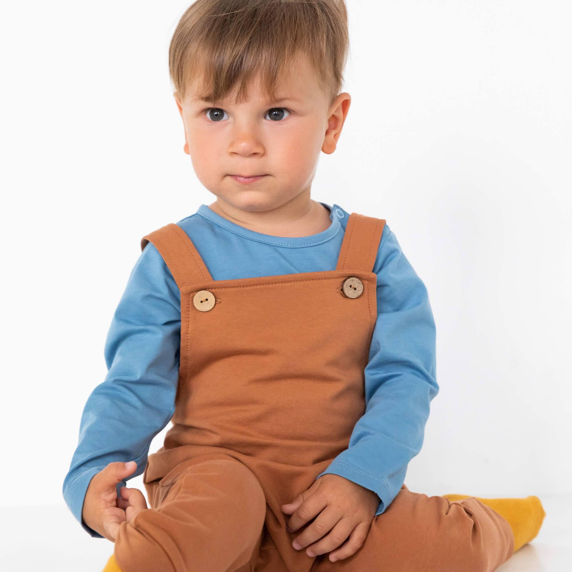 Sky blue long sleeve bodysuit