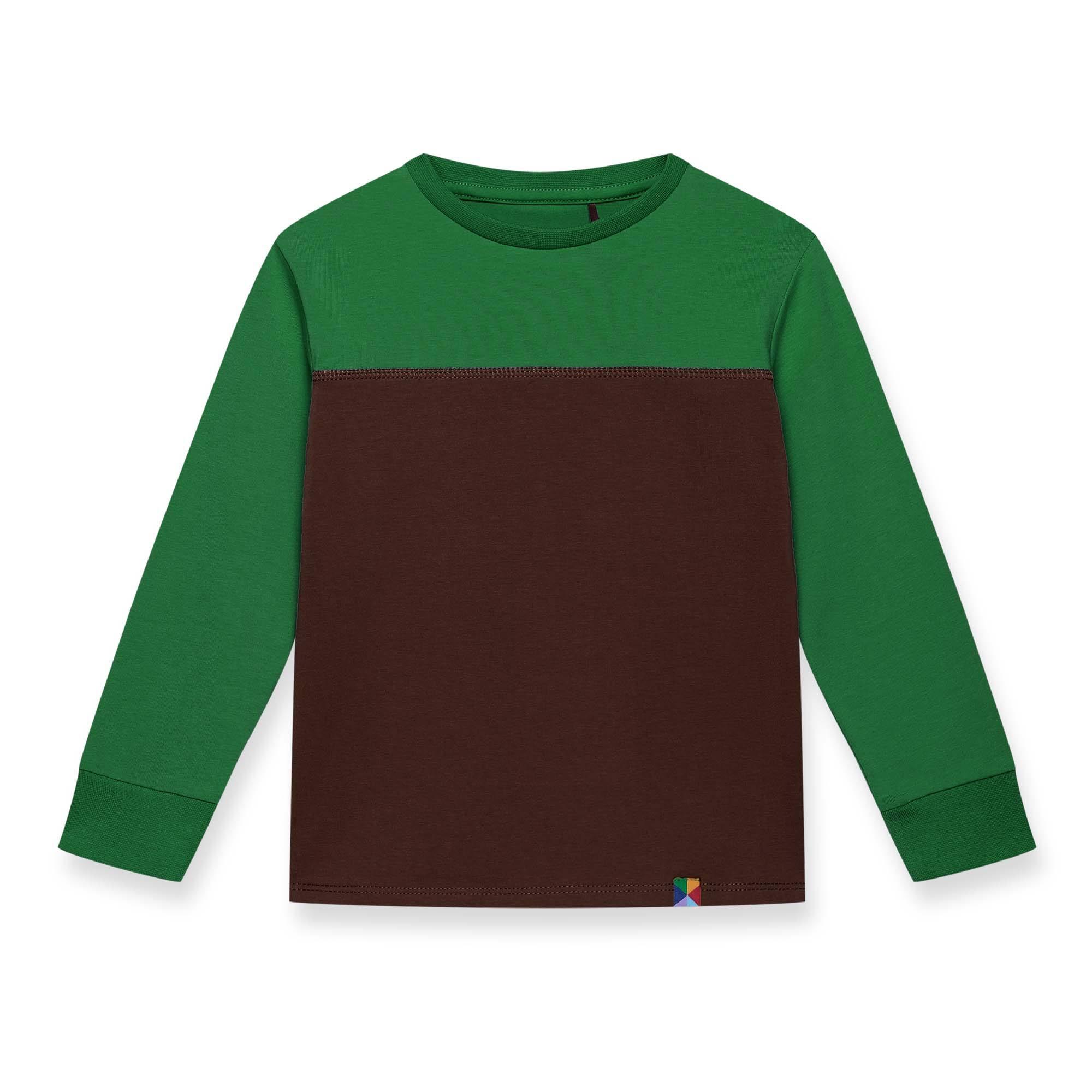 Green - brown two-colour shirt