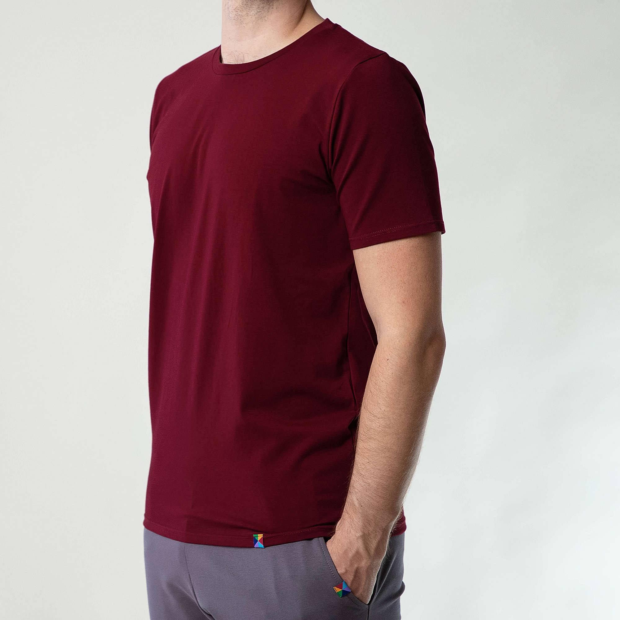 Burgundy T-shirt Men