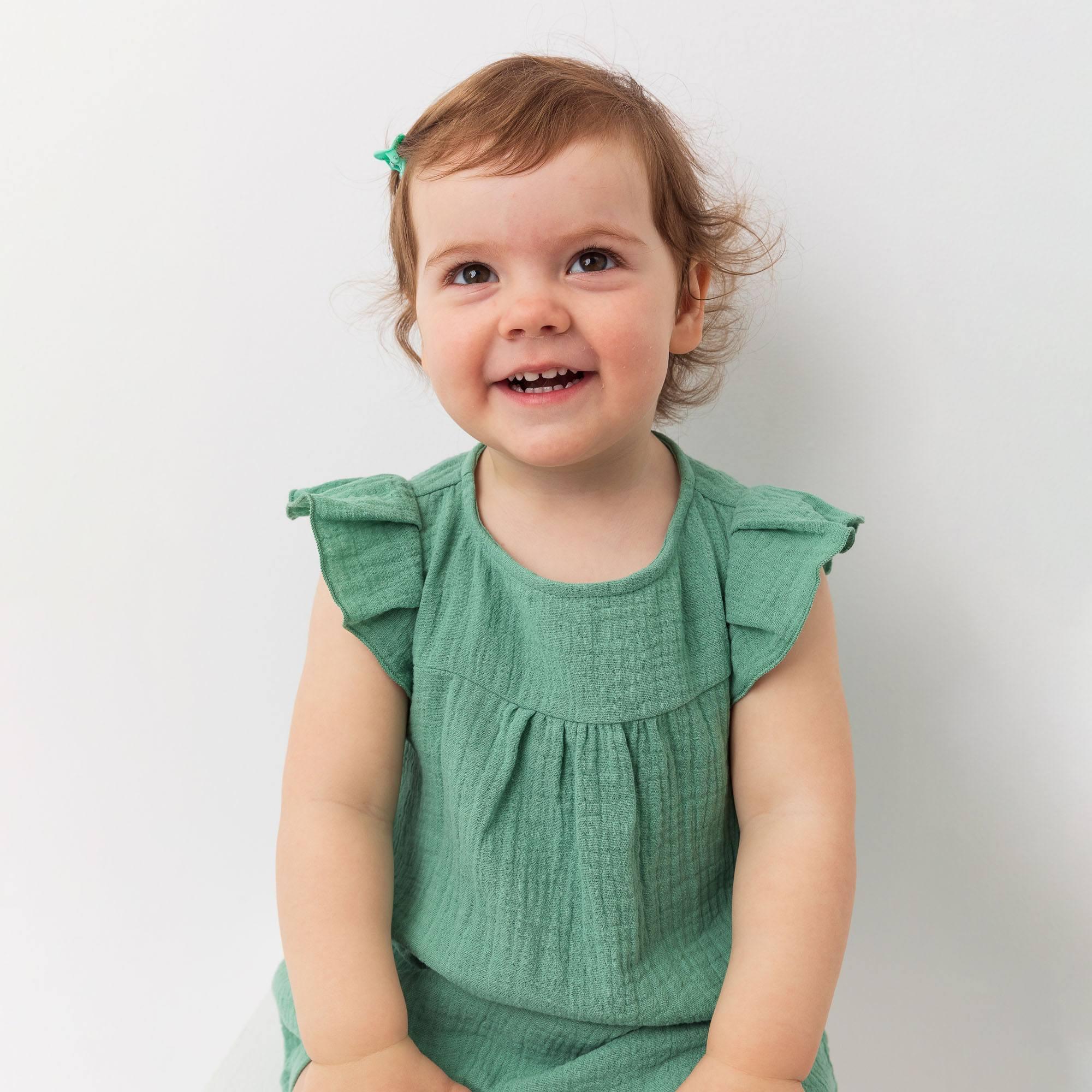 Celadon muslin dress Baby