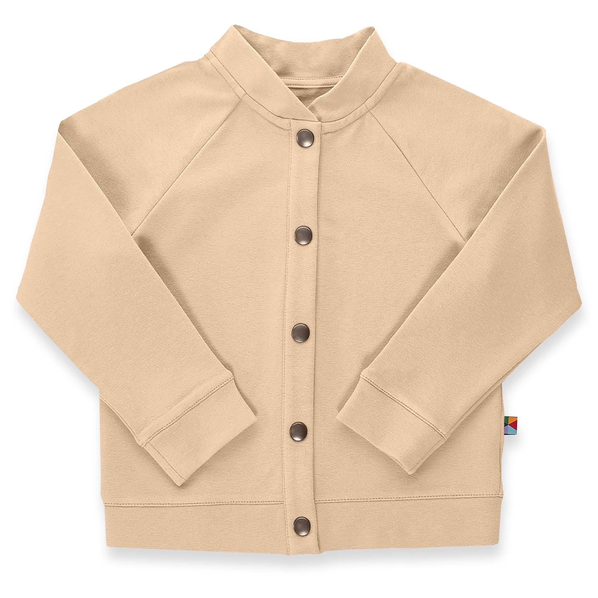 Beige button-up bomber jacket Baby