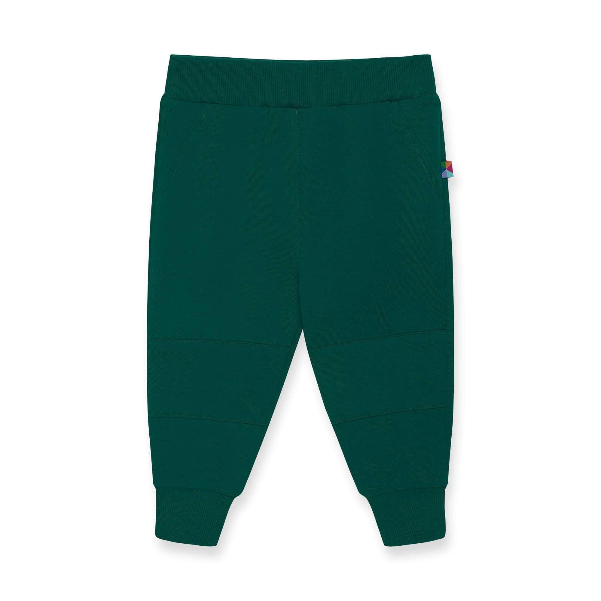 Bottle-green reinforced pants Baby