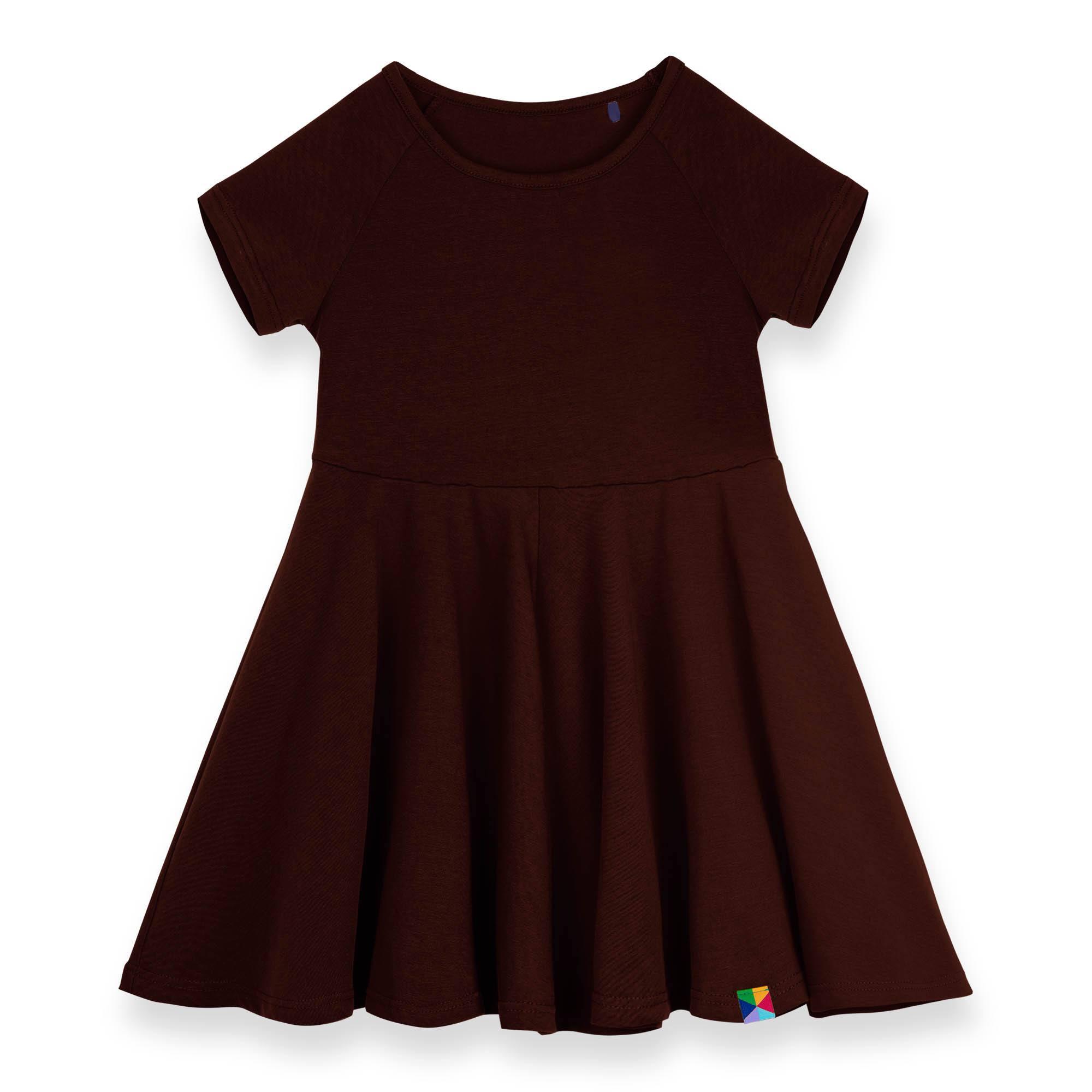 Brown short sleeve dress