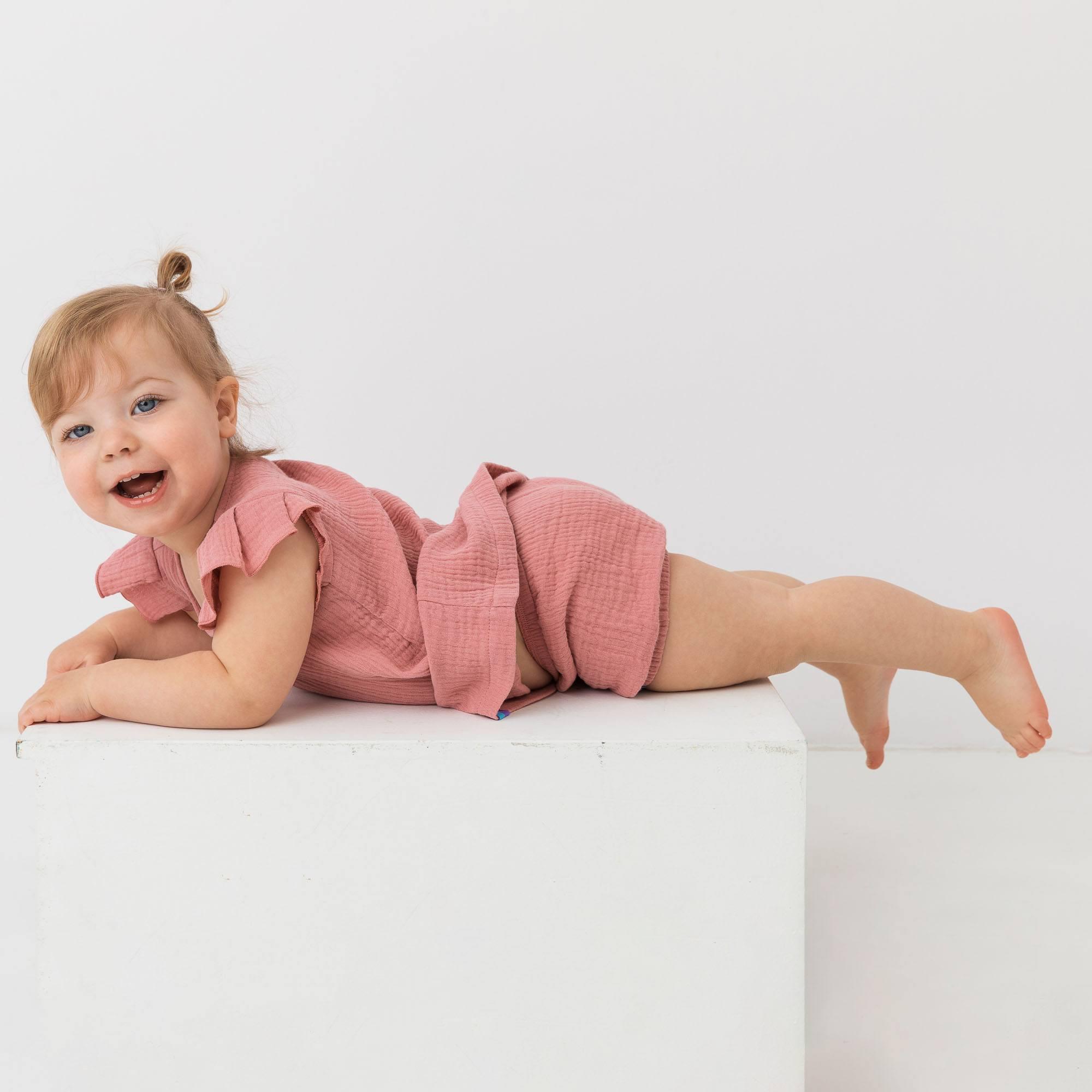 Pink muslin dress Baby