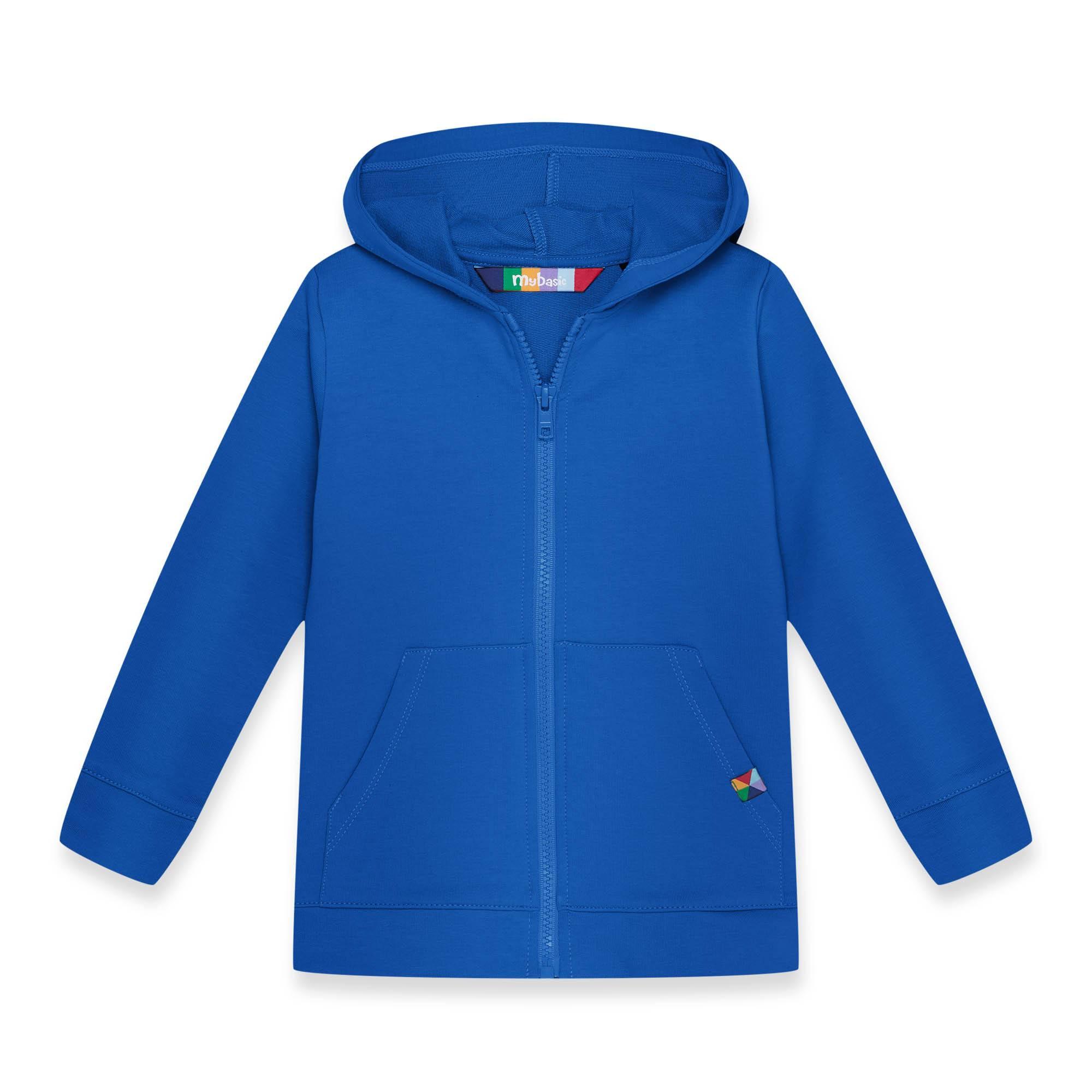 Blue zip-up hoodie