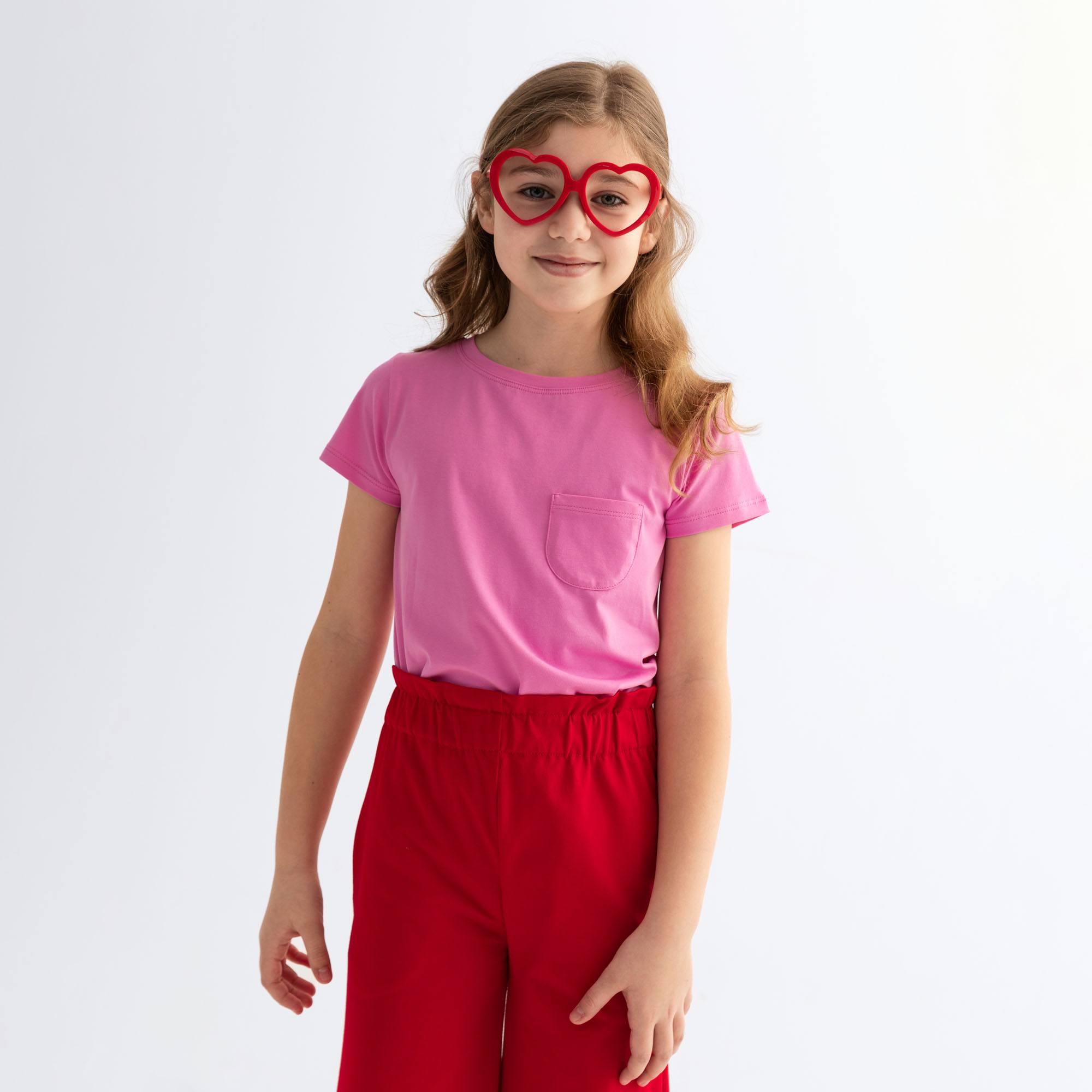 Red culotte trousers