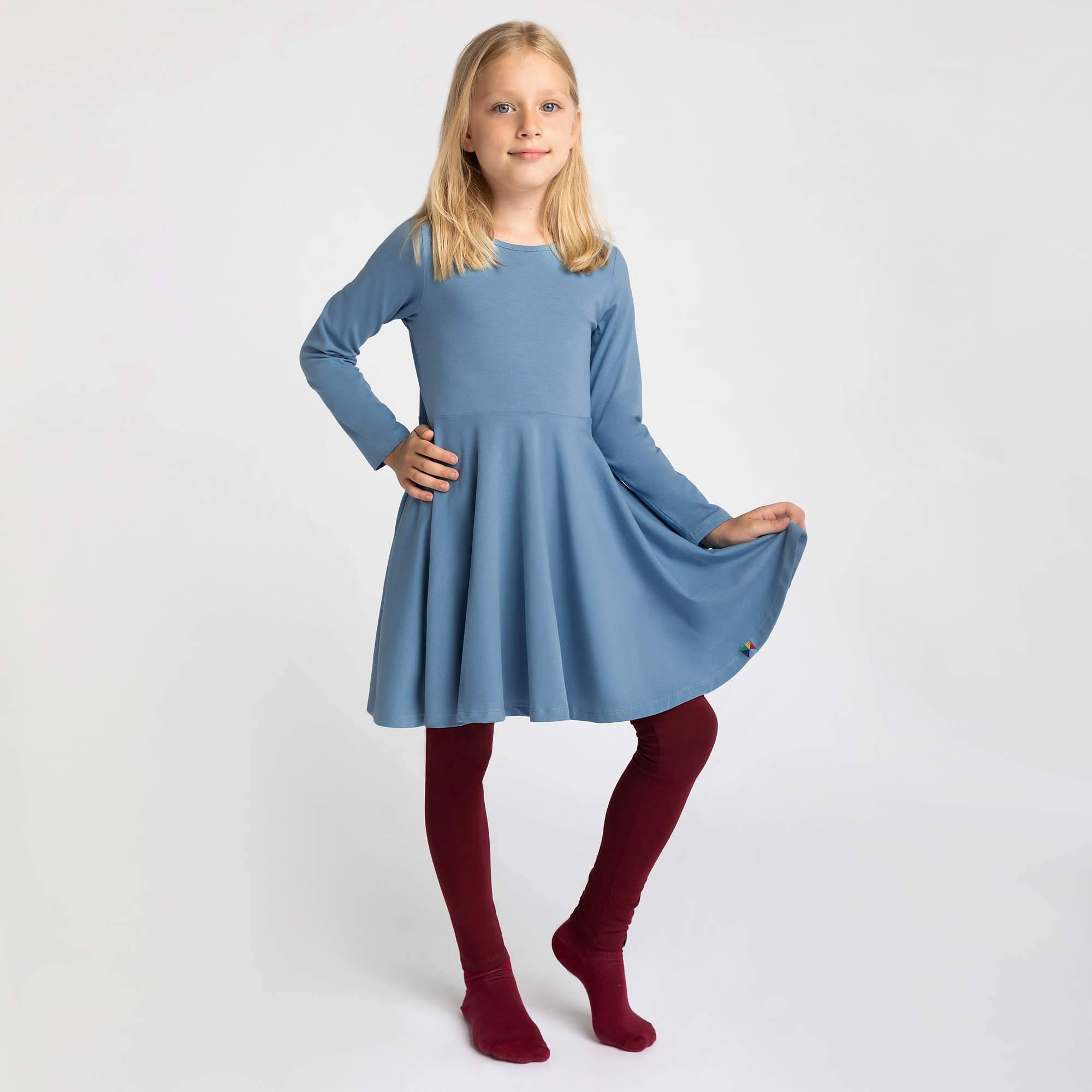 Sky blue long sleeve dress