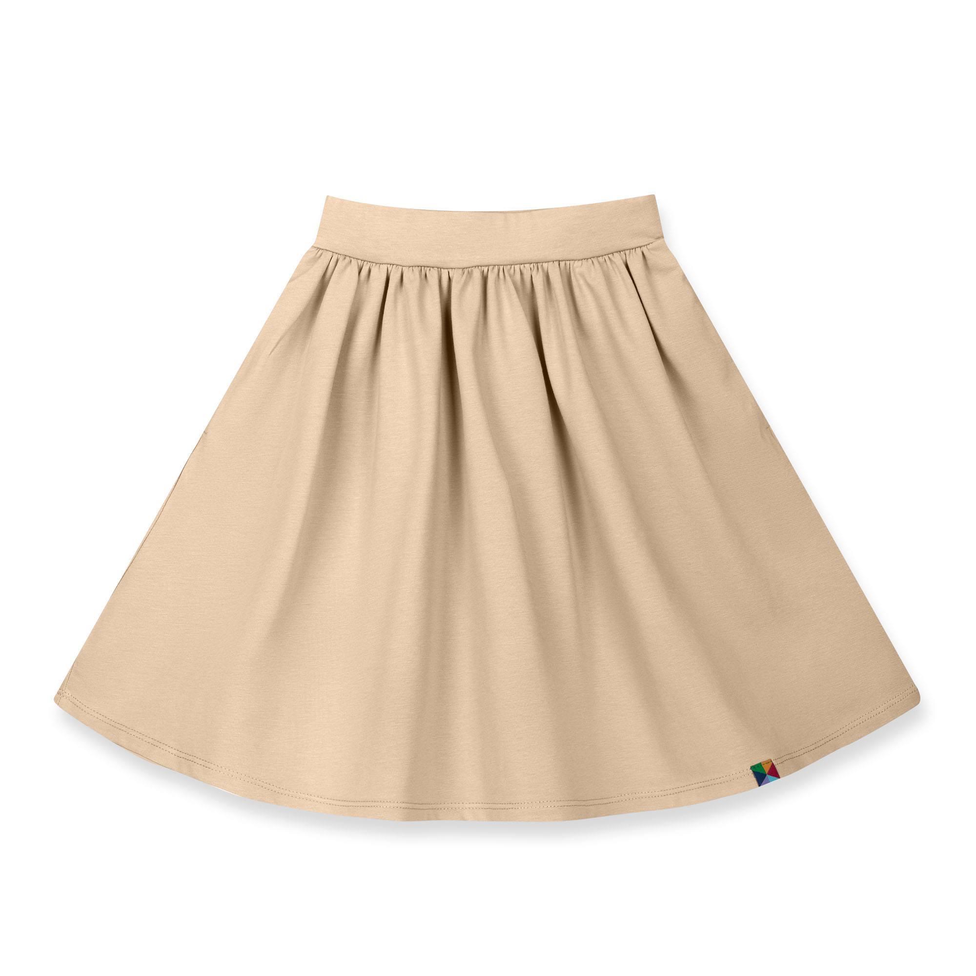 Beige midi skirt with pockets