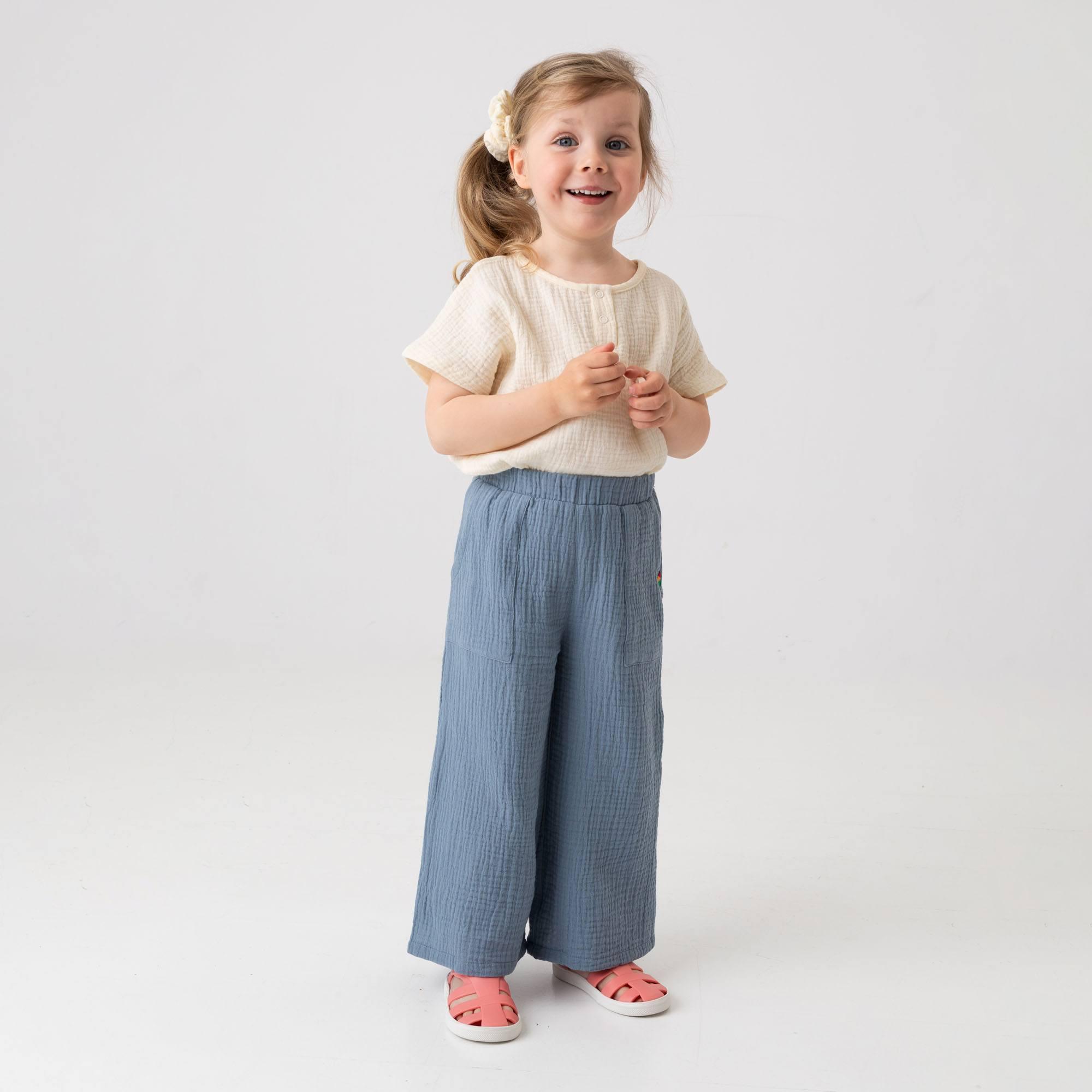 Sky blue muslin pants