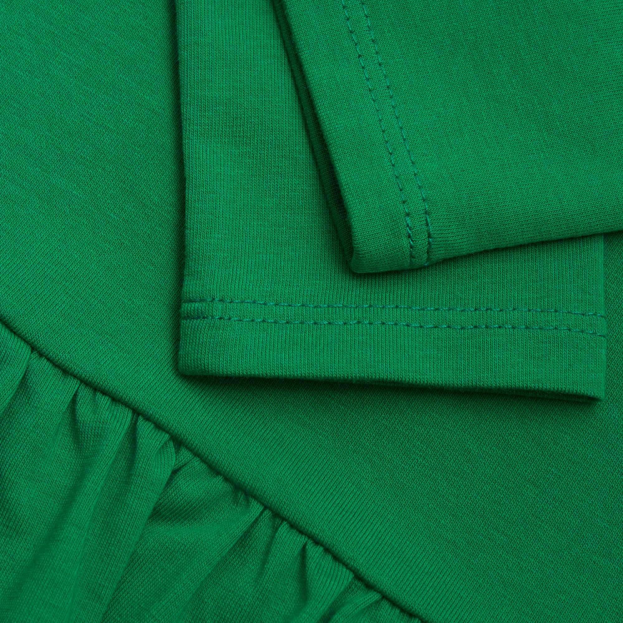 Green frill blouse