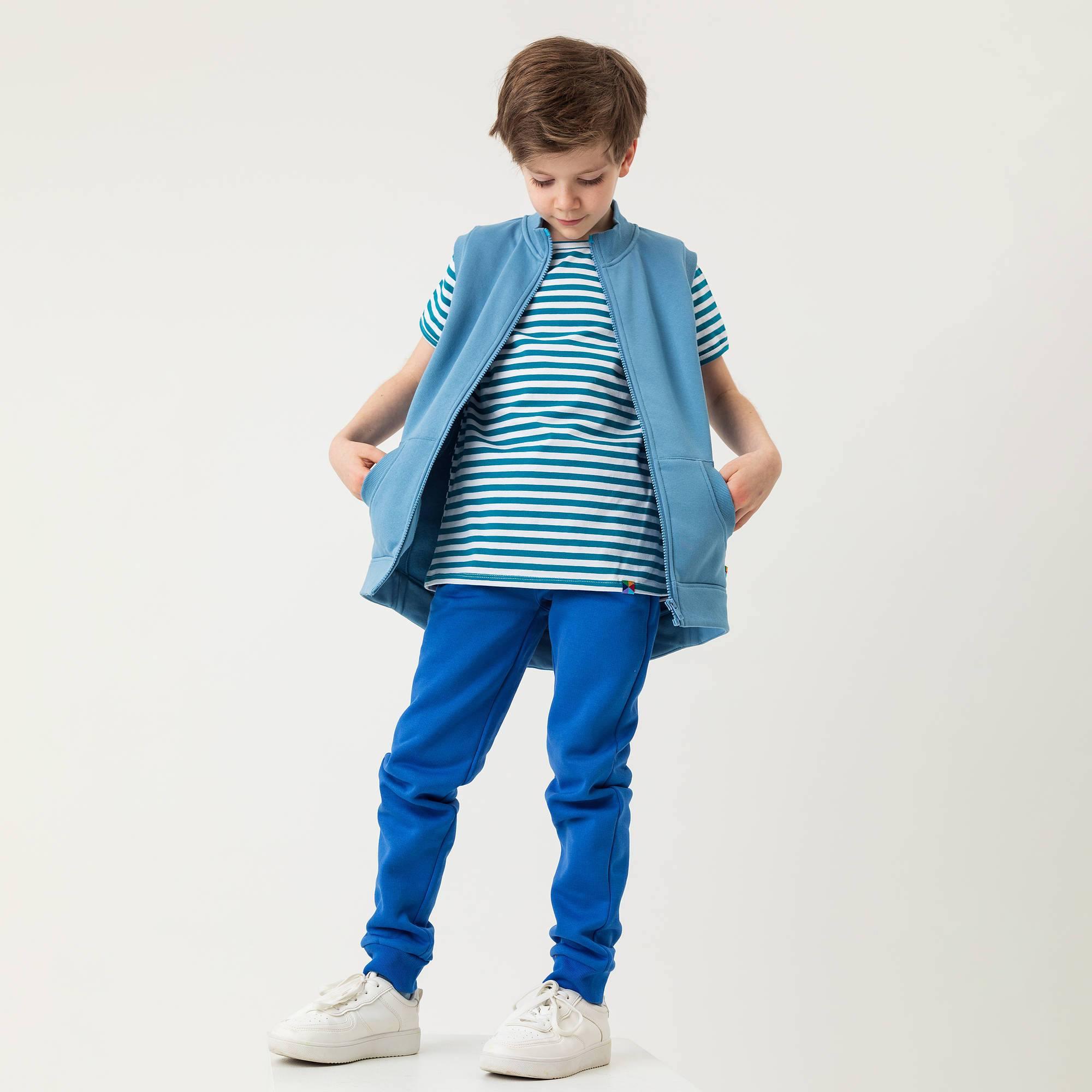 Blue fleece-lined joggers kids