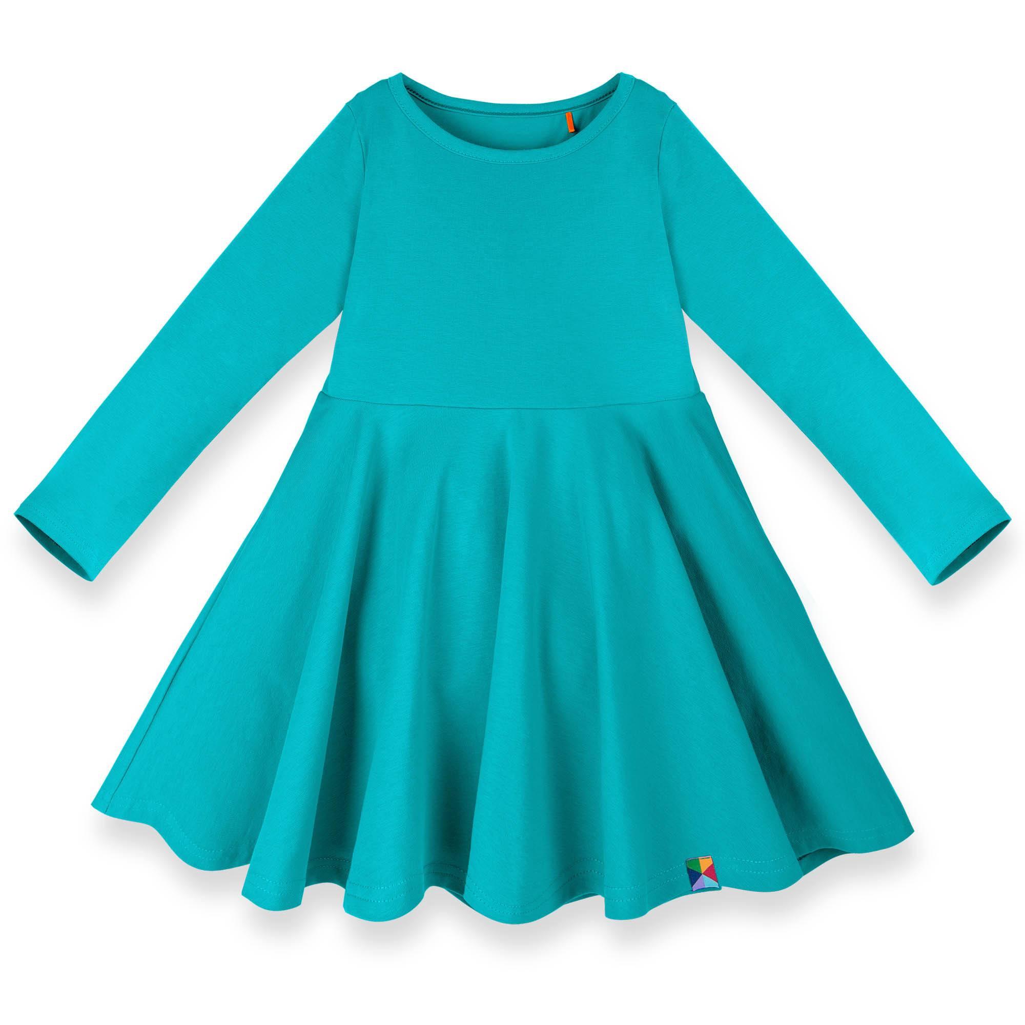 Turquoise long sleeve dress