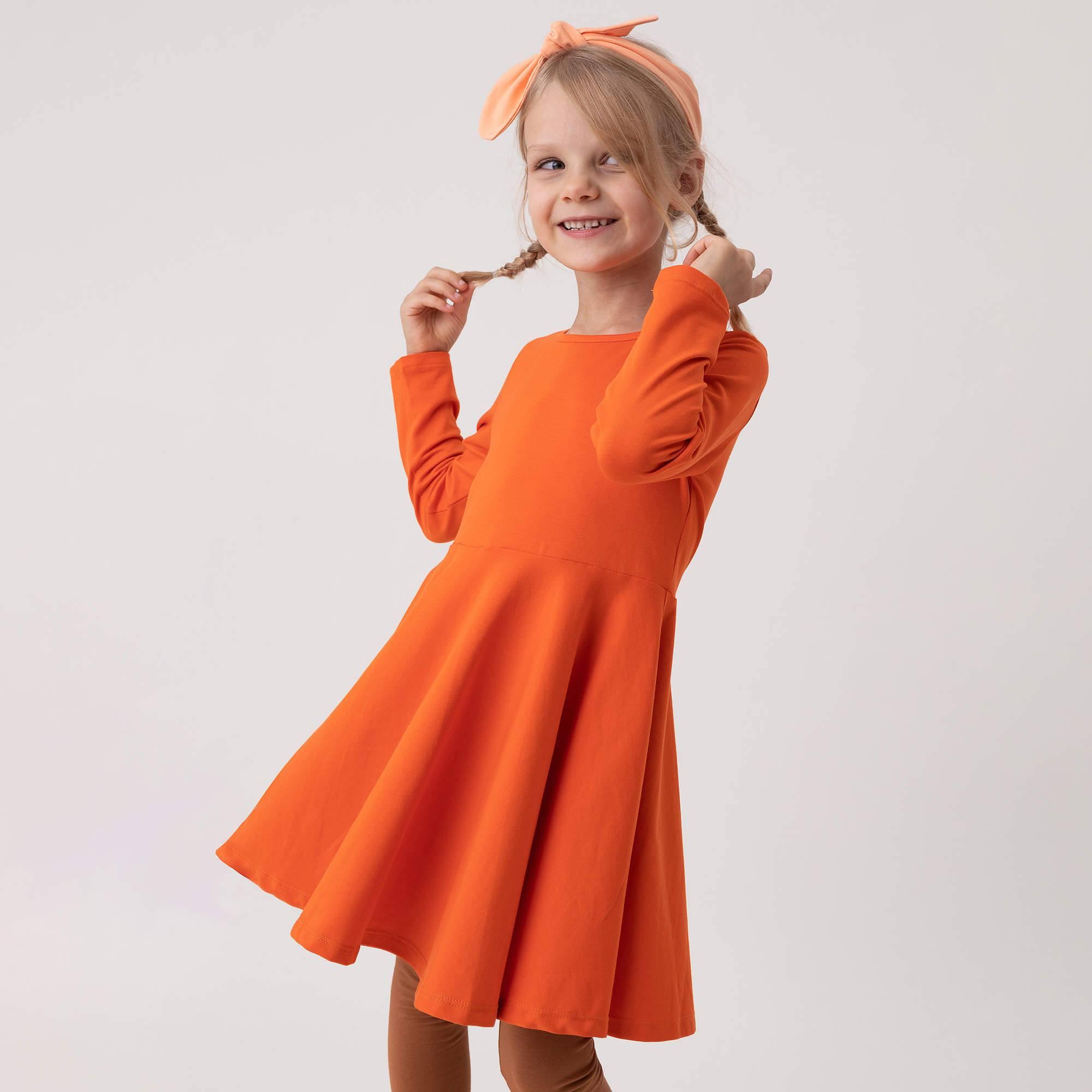 Orange long sleeve dress