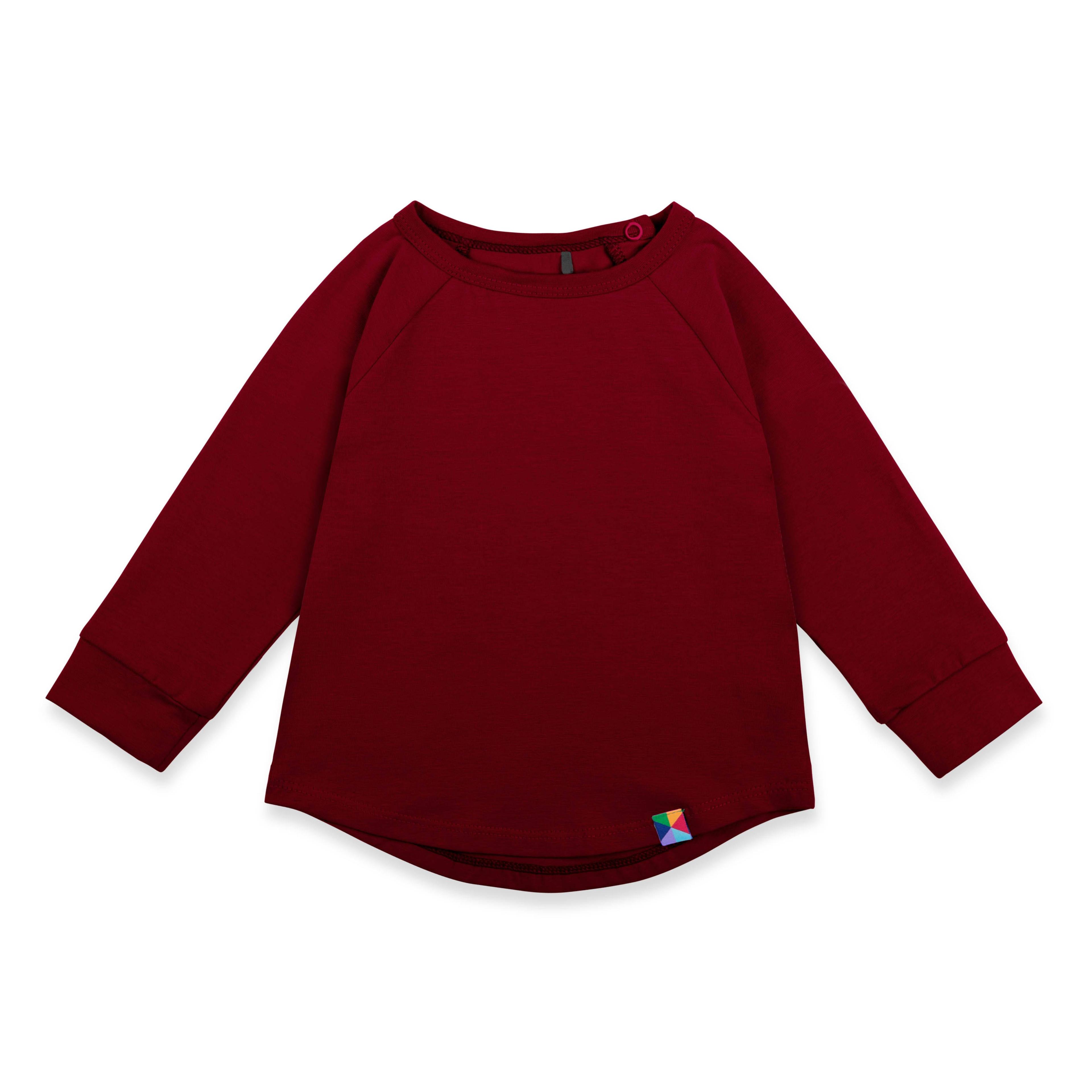 Burgundy longe sleeve shirt Baby